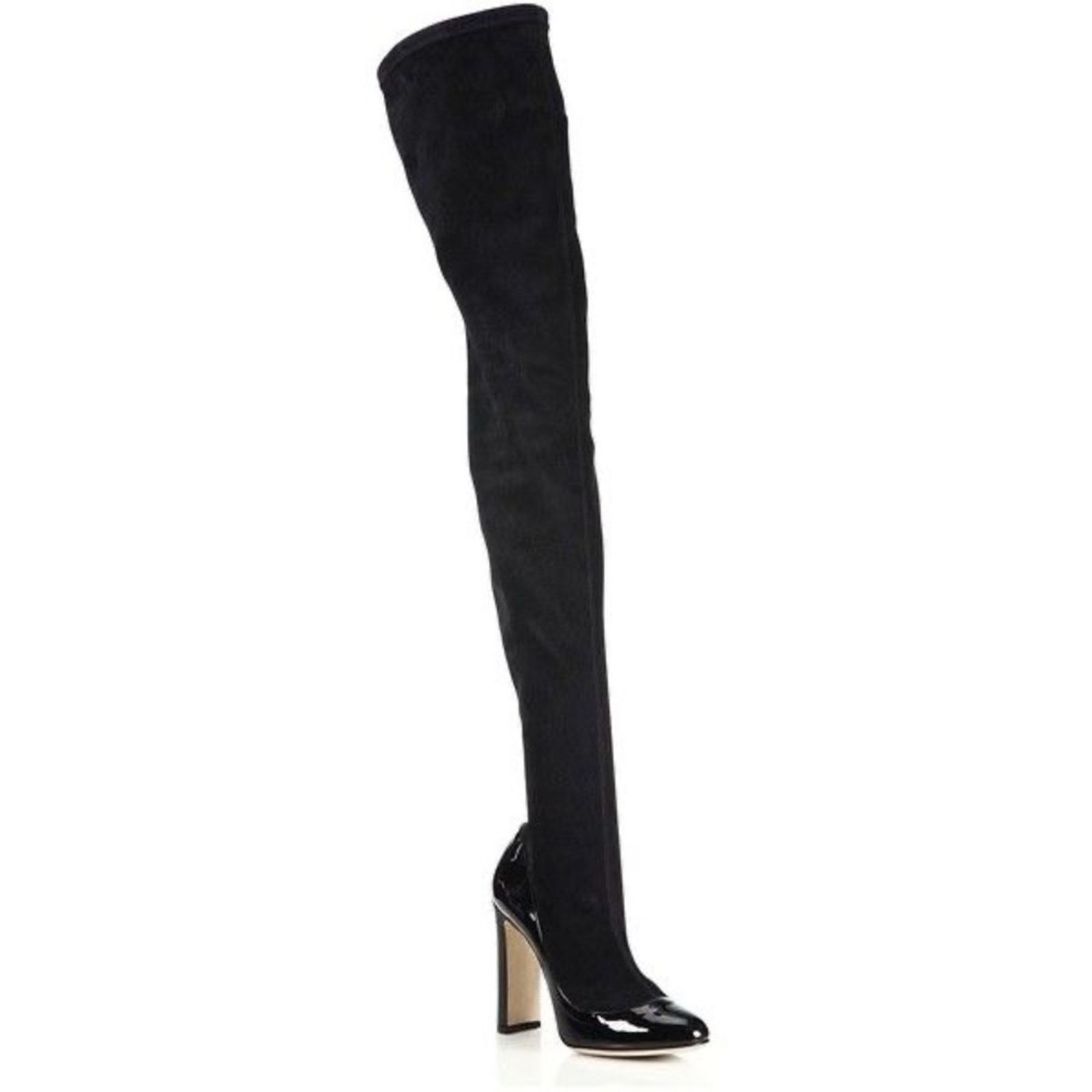 Dolce & Gabbana DOLCE & GABBANA Round Toe Pump Insert Over The Knee Boots Size US 6 / IT 36 - 2 Thumbnail