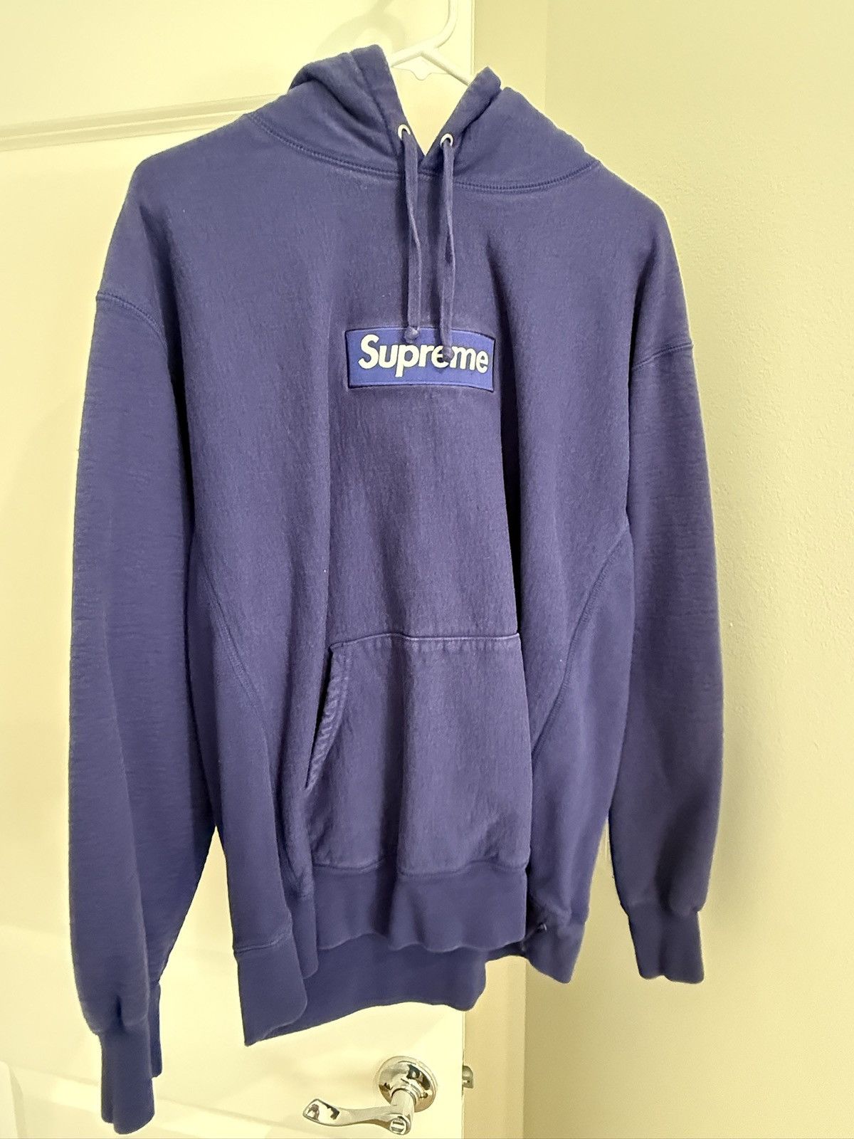 Supreme Supreme 2021 Navy Box Logo Hoodie Size Large Size US L / EU 52-54 / 3 - 1 Thumbnail