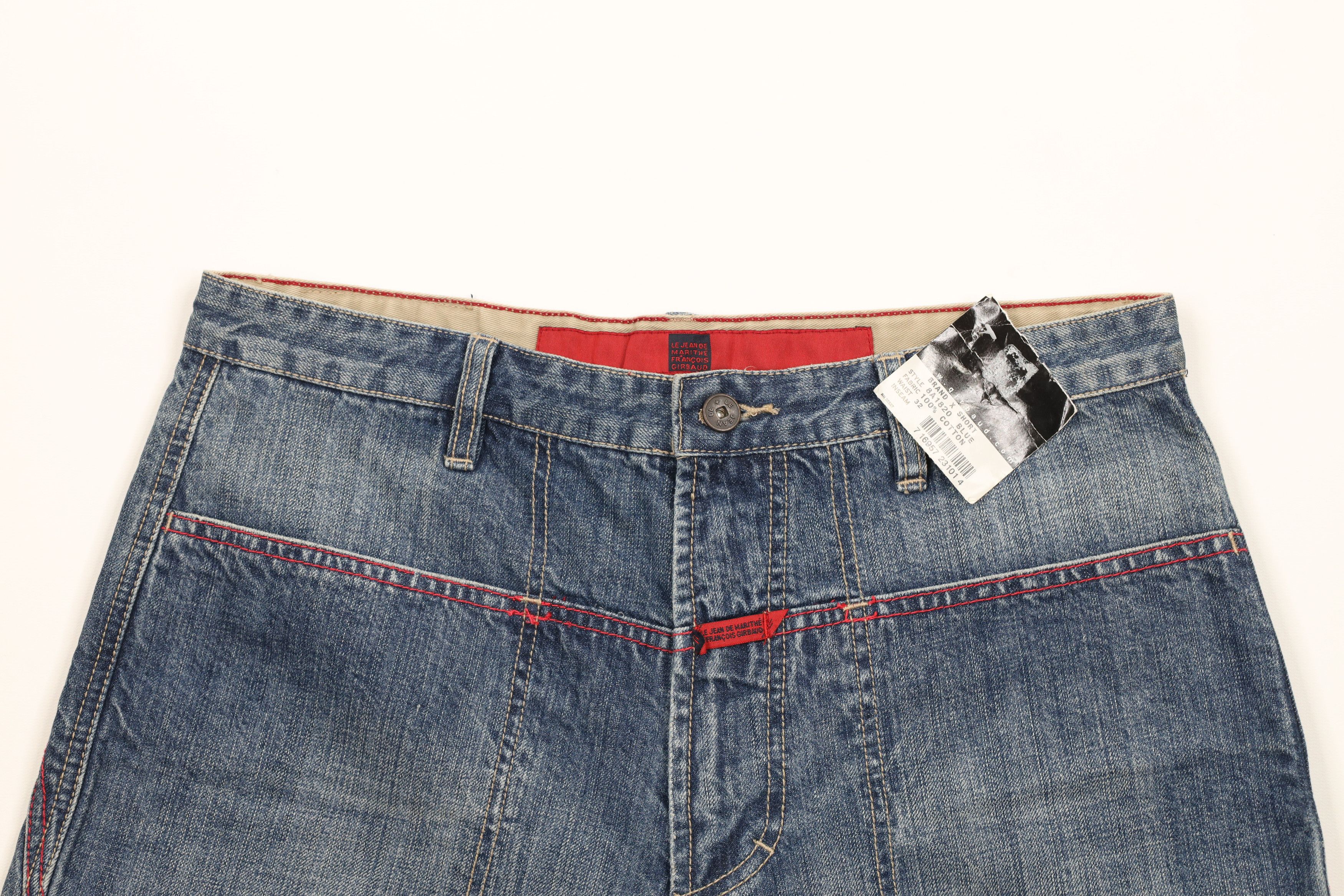 Marithe + Francois Girbaud × Vintage NOS Vintage 90s Marithe Francois Girbaud Denim Shorts Blue Size US 32 / EU 48 - 2 Thumbnail