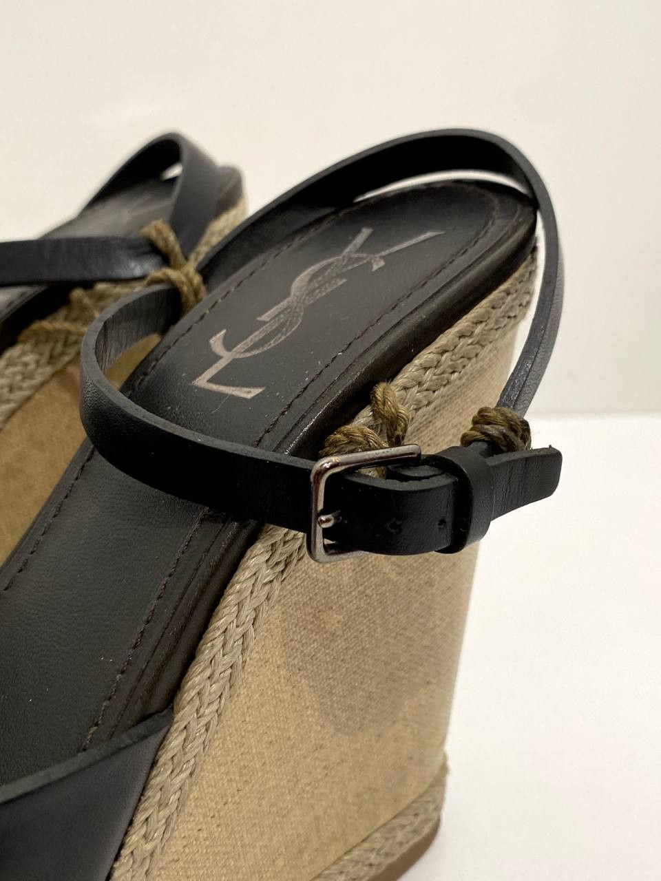 Yves Saint Laurent Yves Saint Laurent YSL Platform Sandals Leather High Heels Size US 8 / IT 38 - 10 Thumbnail