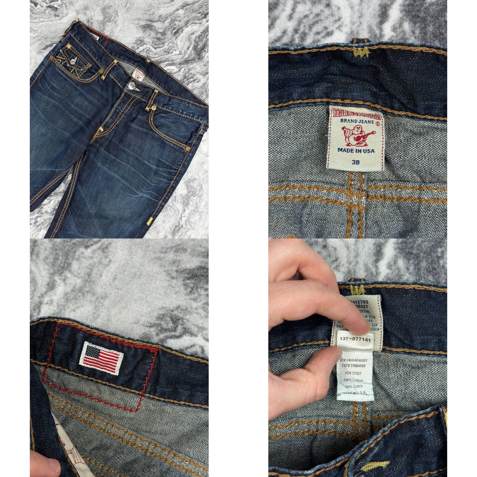 True Religion VINTAGE True Religion Denim Jeans Men Size 38 Blue Baggy 5-Pocket Design Cotton Straight Jeans World Tour Size US 38 / EU 54 - 8 Thumbnail