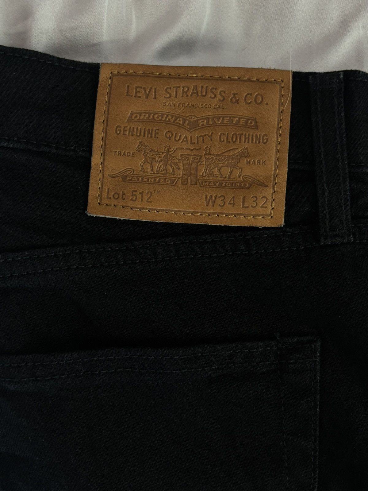 Levi's Levi’s 512 Premium Slim Taper Jeans — Black (W34 L32) Size US 34 / EU 50 - 7 Thumbnail