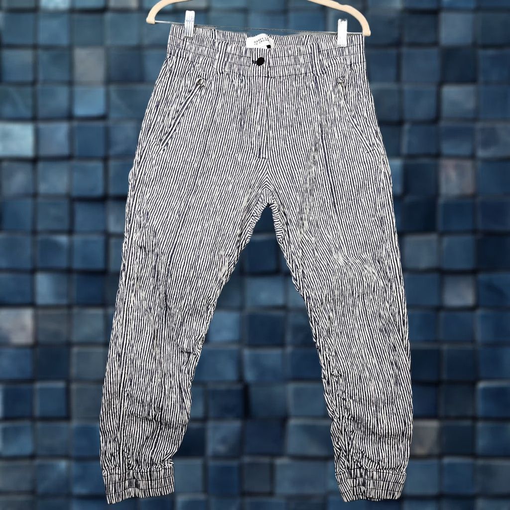 Vintage Derek Lam 10 Crosby Pants Jogger Navy White Stripes Women's Size 6 Size 28" / US 6 / IT 42 - 1 Thumbnail
