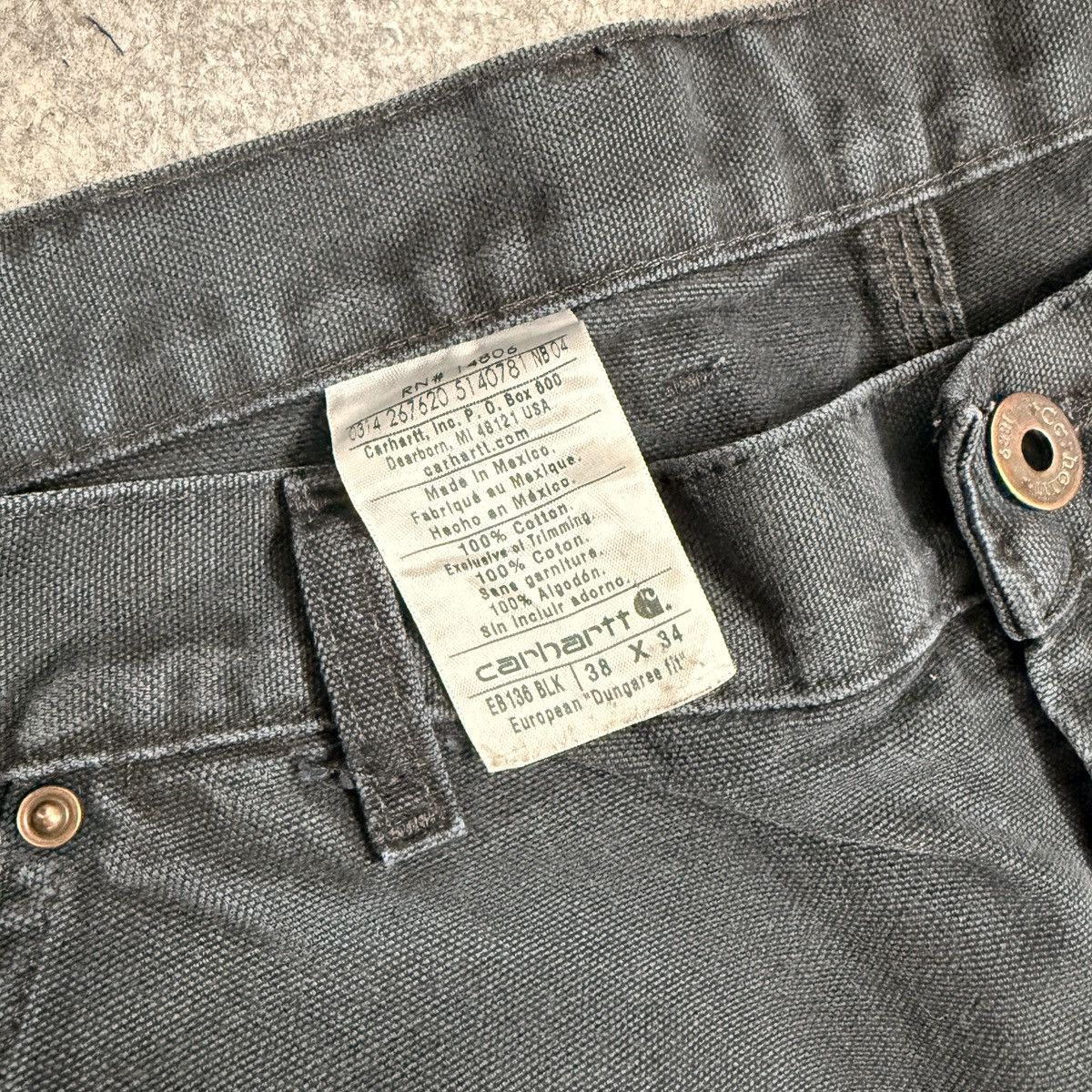 Carhartt Vintage Carhartt EB136 BLK Double Knee Denim Size US 38 / EU 54 - 4 Thumbnail