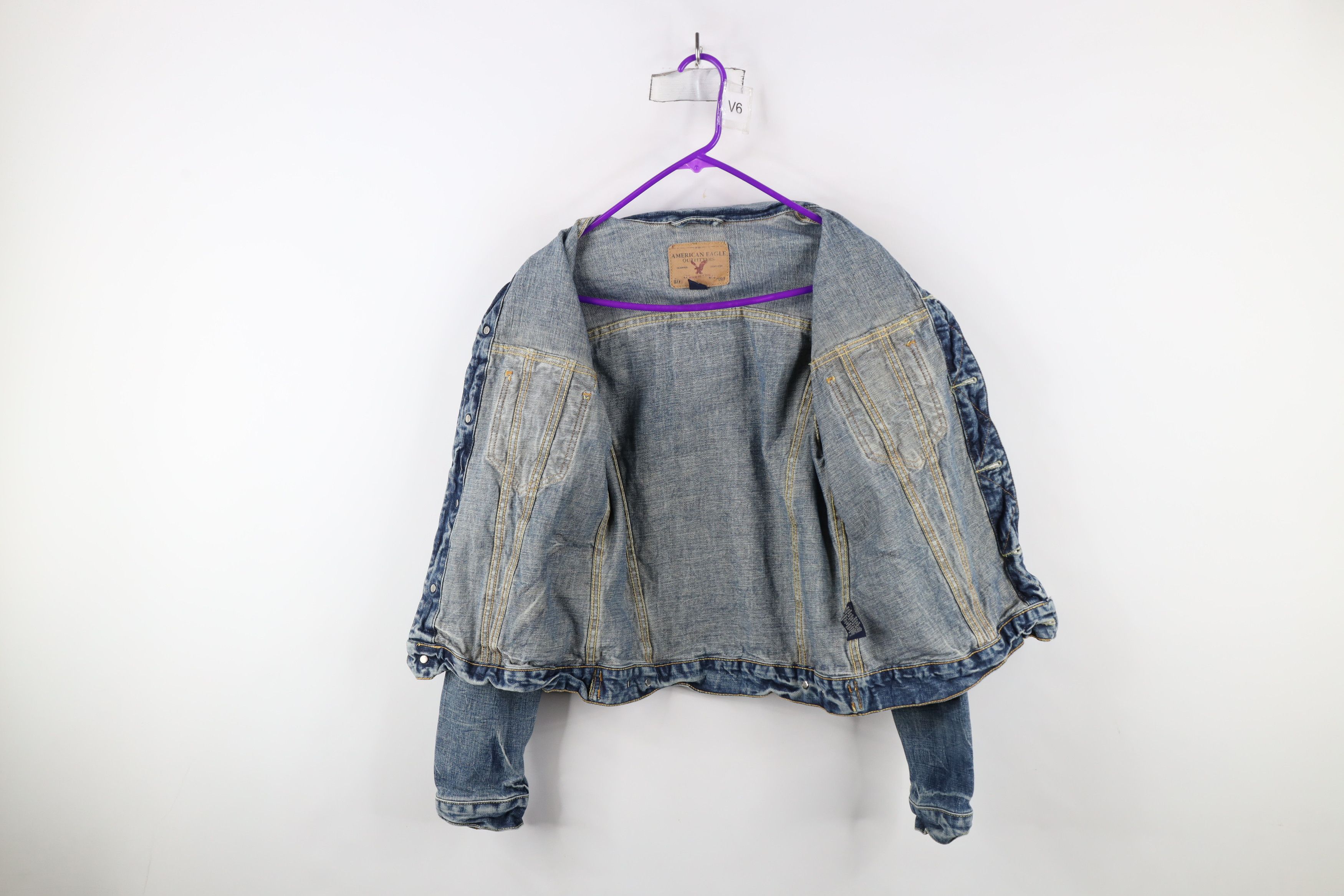 American Eagle Outfitters × Vintage Vintage Y2K American Eagle Outfitters Jean Trucker Jacket Size US S / EU 44-46 / 1 - 9 Thumbnail