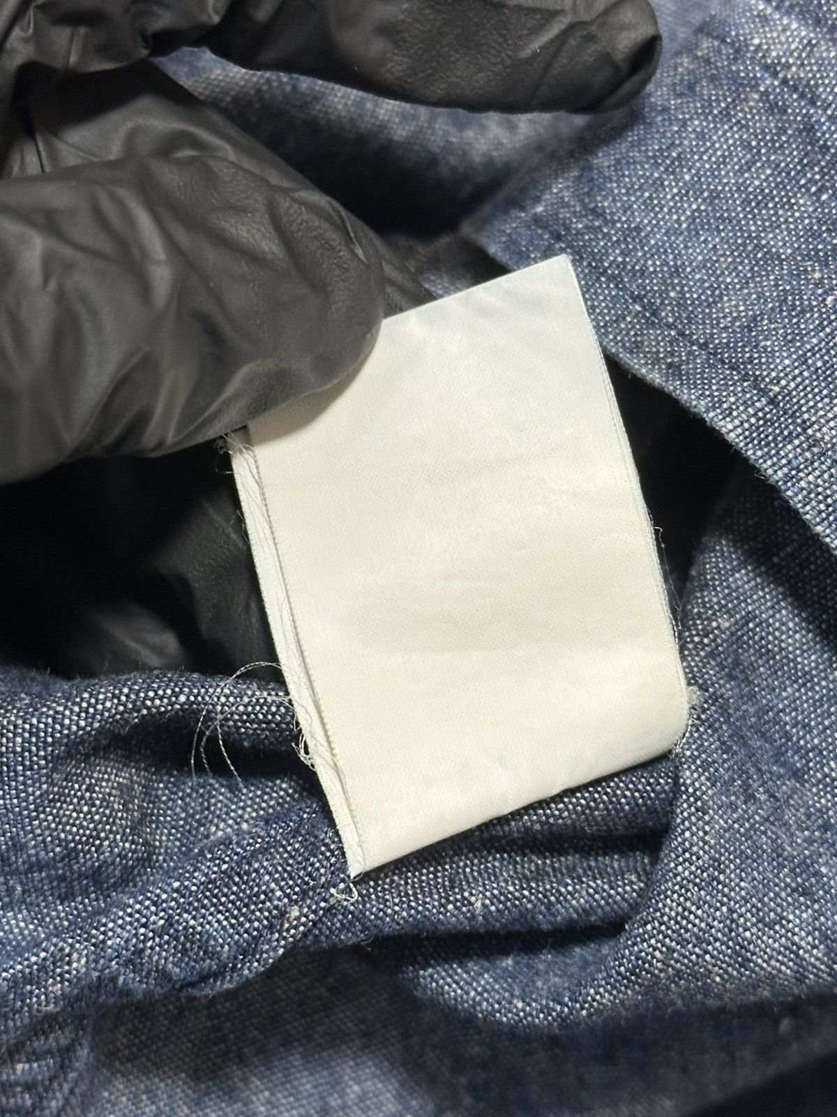 Y's for Men vintage YS Japanese denim work shirt in black. Size US XL / EU 56 / 4 - 18 Thumbnail