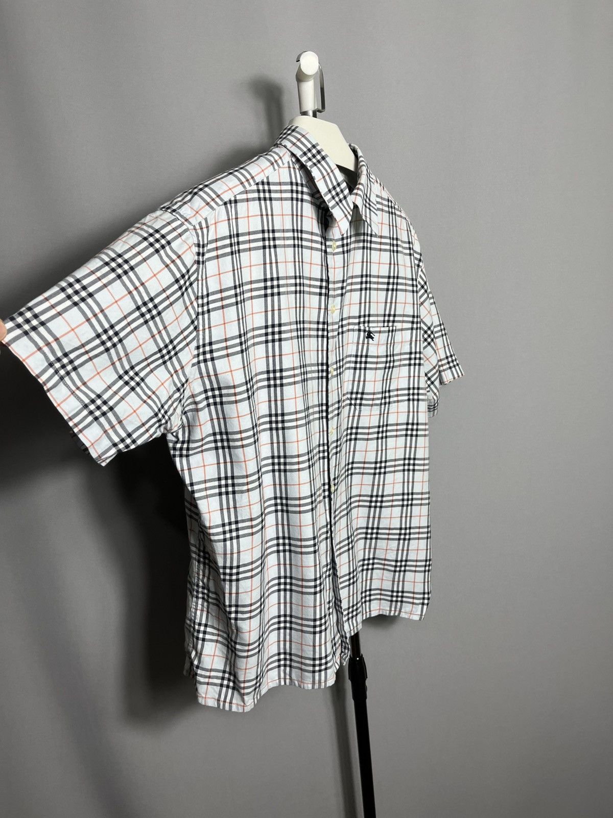 Burberry Burberry Nova Check Short Sleeve Shirt Blue Men's cotton Size US XL / EU 56 / 4 - 4 Thumbnail