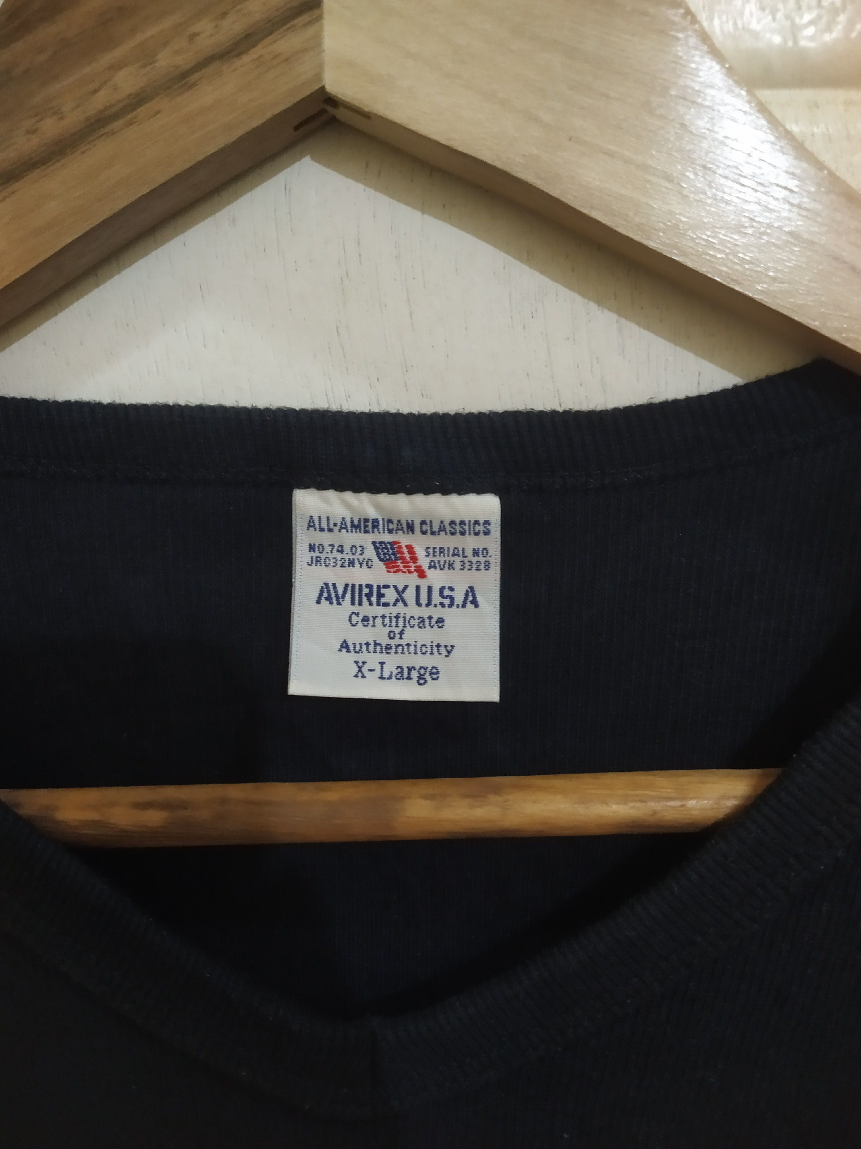 Avirex Avirex Japan "Daily Wear" Ribbed V-Neck Tee Size US XL / EU 56 / 4 - 7 Thumbnail