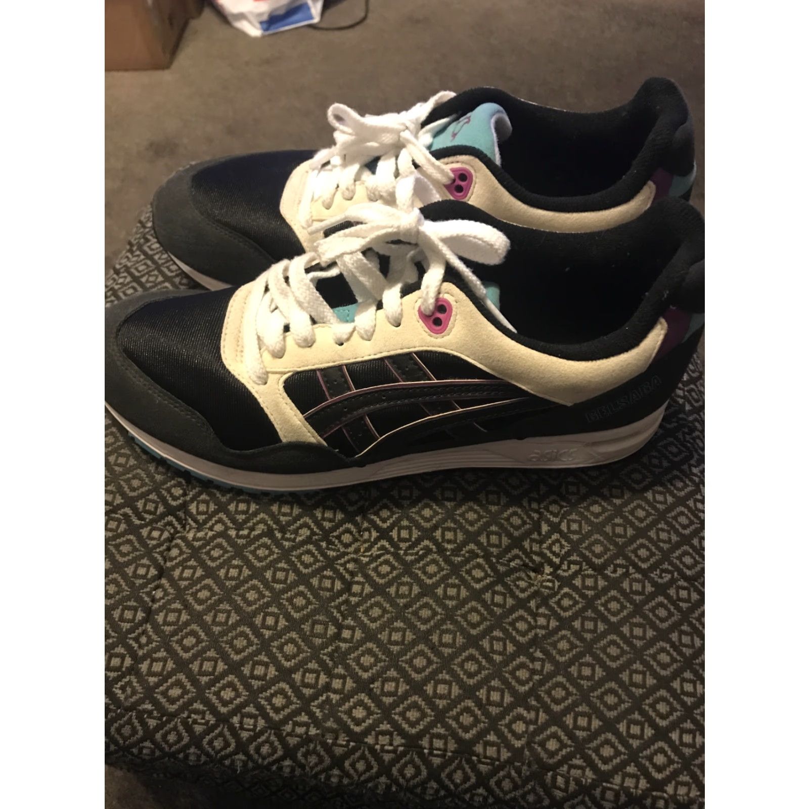 Asics ASICS Tiger Gelsaga Black Synthetic Mens Lace-Up Trainers 1193A071 Sz.8 Size US 8 / EU 41 - 3 Thumbnail