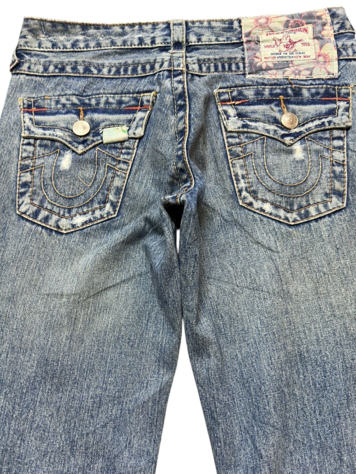 True Religion Vintage True Religion Woodstock Flare Faded Distressed Denim Size US 30 / EU 46 - 6 Thumbnail