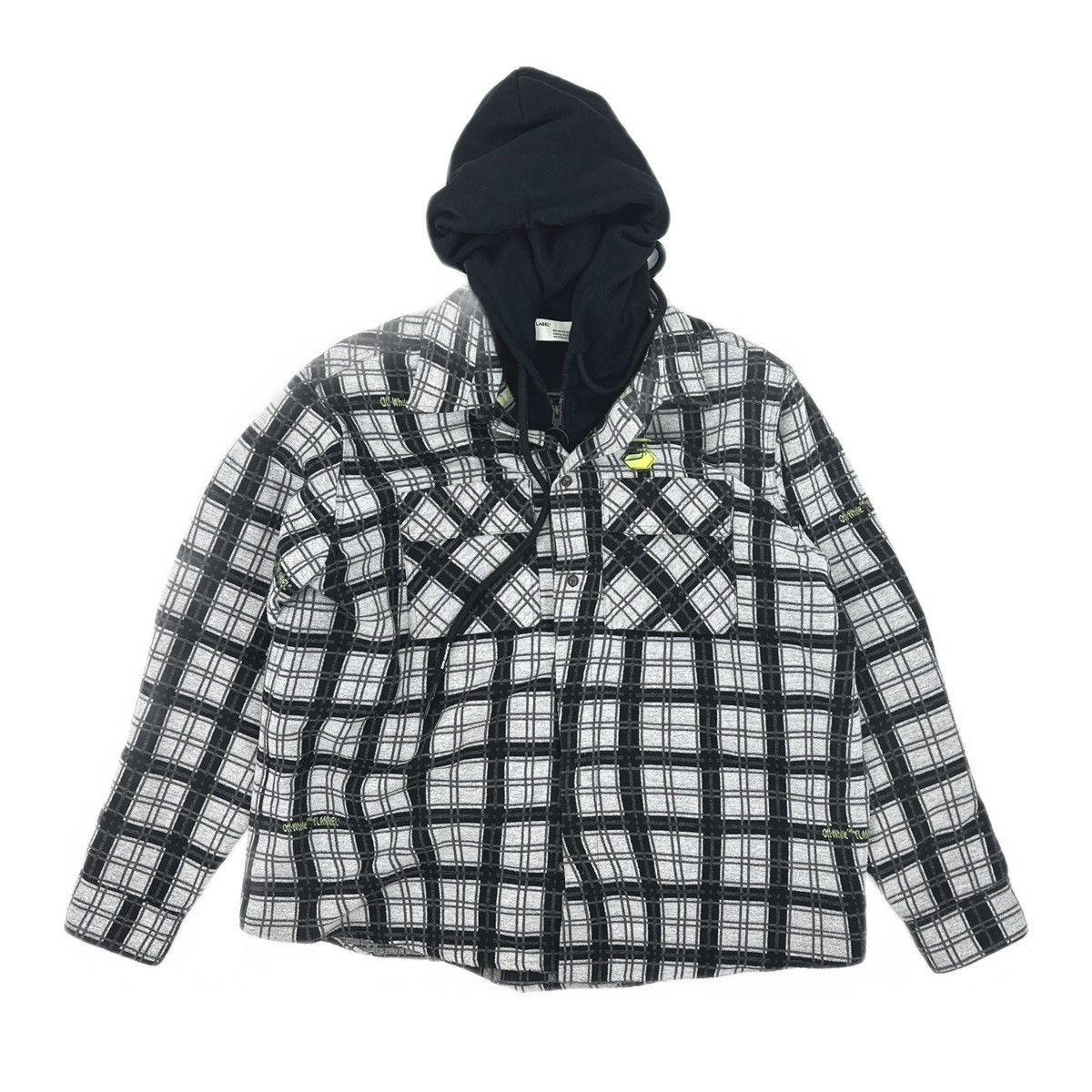 Off-White Off-White Plaid Check Pattern Layered Shirt Jacket Size US S / EU 44-46 / 1 - 1 Thumbnail