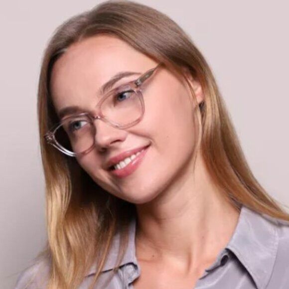 Chloe Chloe CH0085O 003 Eyeglasses Transparent Pink 49mm Square Size ONE SIZE - 3 Thumbnail
