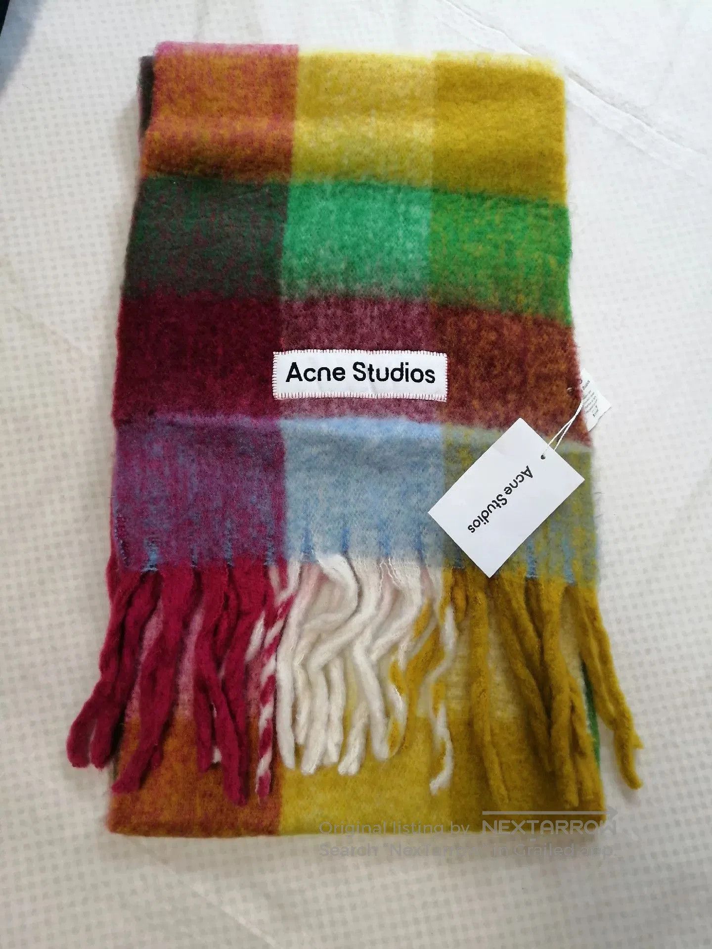 Acne Studios Acne Studios Classic Plaid Fringe Scarf. Size ONE SIZE - 4 Thumbnail