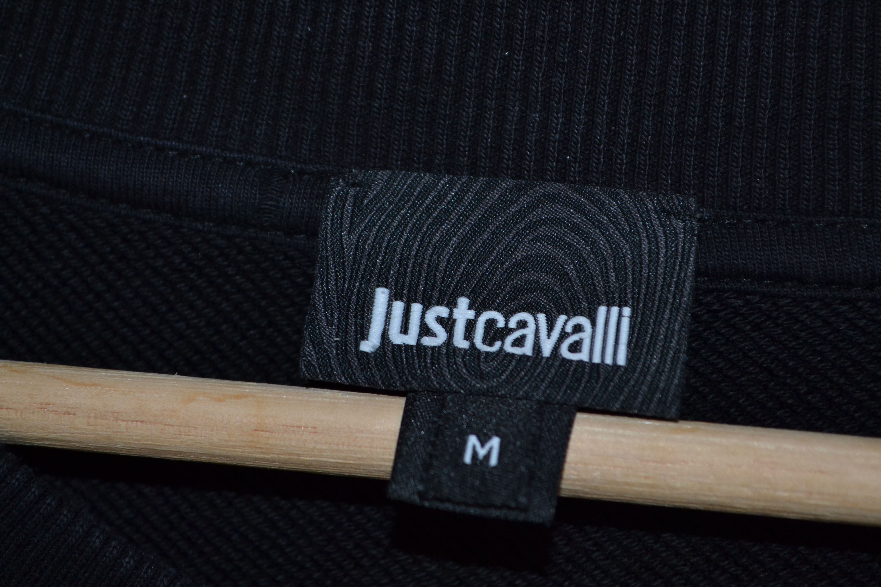 Just Cavalli Roberto M Black Cotton Skull Print Sweatshirt