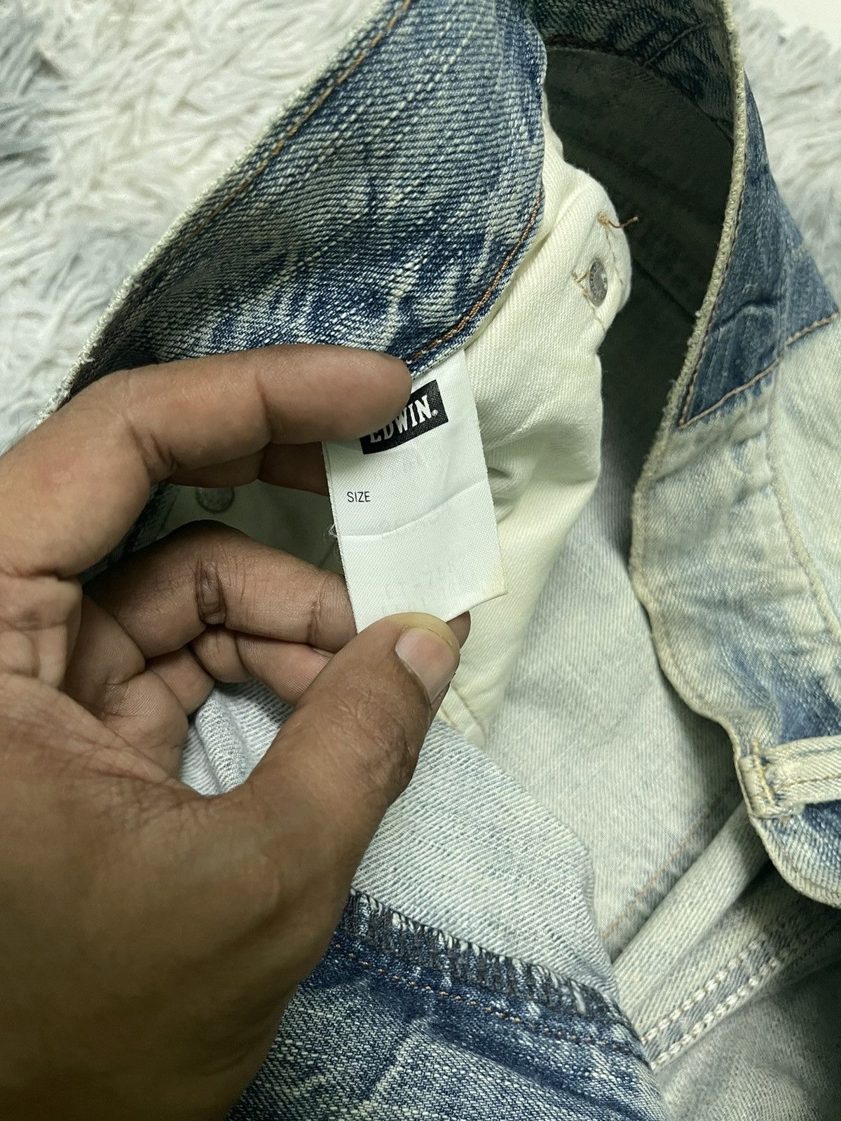 Edwin 2000s EDWIN 503 JEANS RARE DESIGN DISTRESSED Size US 36 / EU 52 - 10 Thumbnail