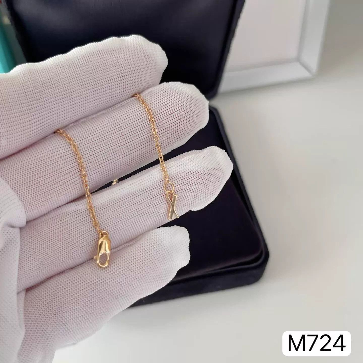 Tiffany & Co. Tiffany Atlas X 18k RG Semi-Diamond 19pt Adj Necklace M724 Size ONE SIZE - 8 Thumbnail