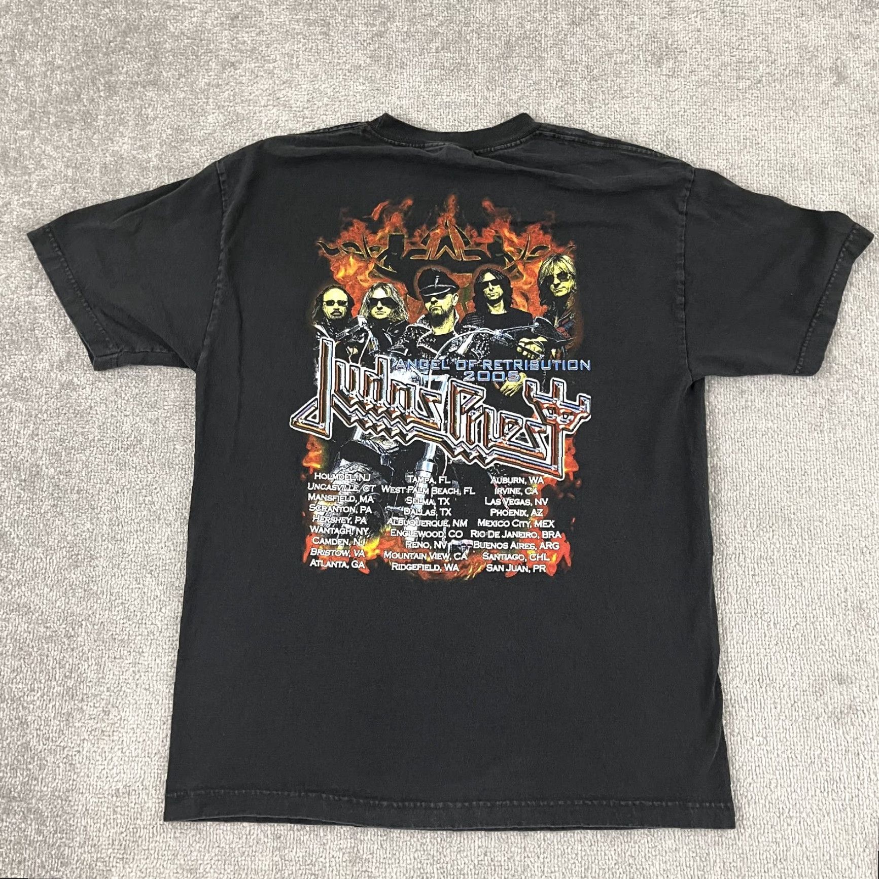 AAA VINTAGE Judas Priest Angel of Retribution Graphic T-Shirt Men Large Black 2005 Concert Size US L / EU 52-54 / 3 - 2 Thumbnail