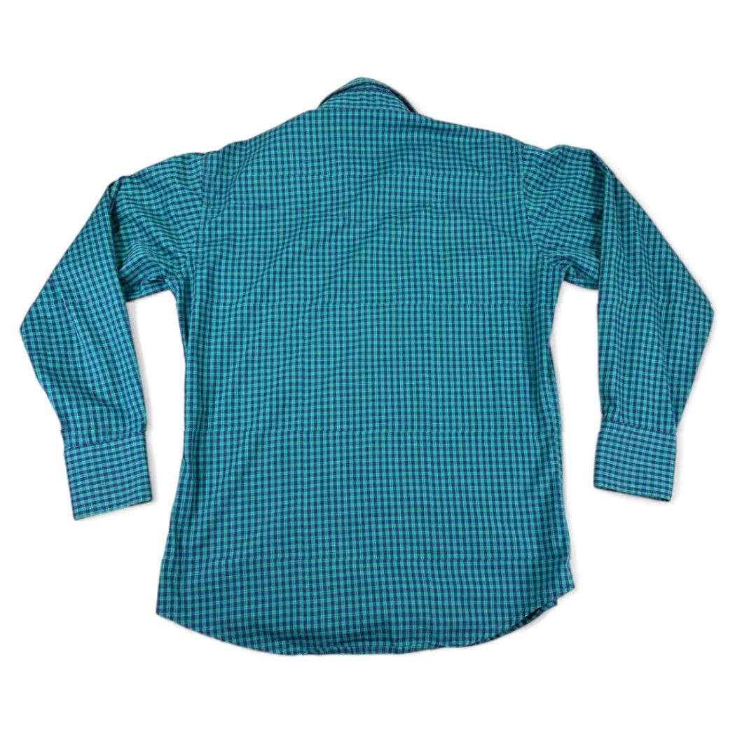 Wrangler VINTAGE Wrangler Western Shirt Adult LARGE Green Blue Black Watch Plaid Snap 90s Shirt Mens Regular Long Sleeve Collared Chest 23 Length 30 Size US L / EU 52-54 / 3 - 3 Thumbnail