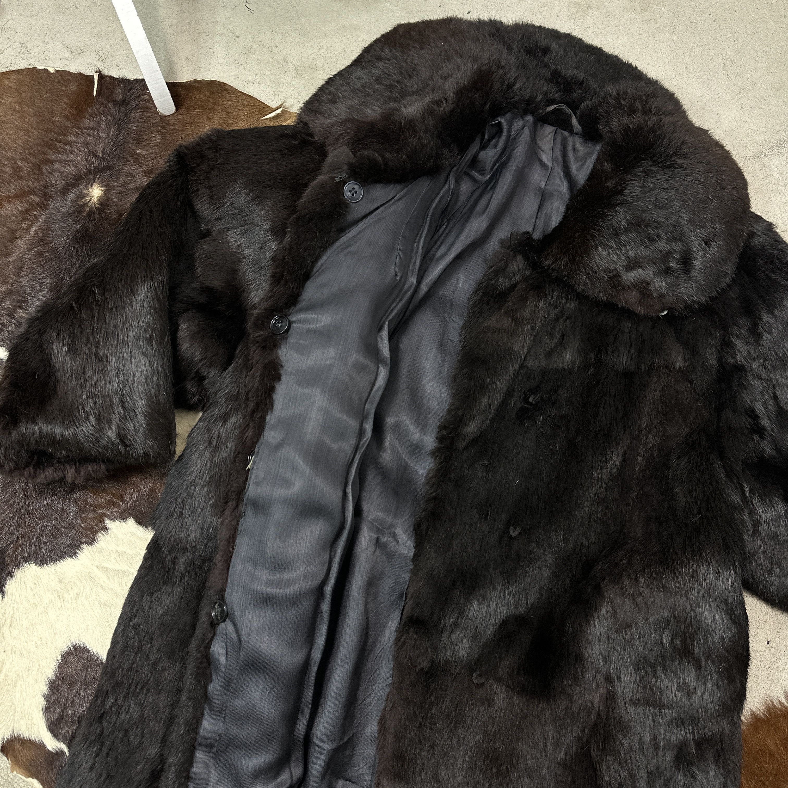 Vintage Vintage Old Money Oversized Chocolate Brown Rabbit Fur 80s Size XL / US 12-14 / IT 48-50 - 12 Thumbnail