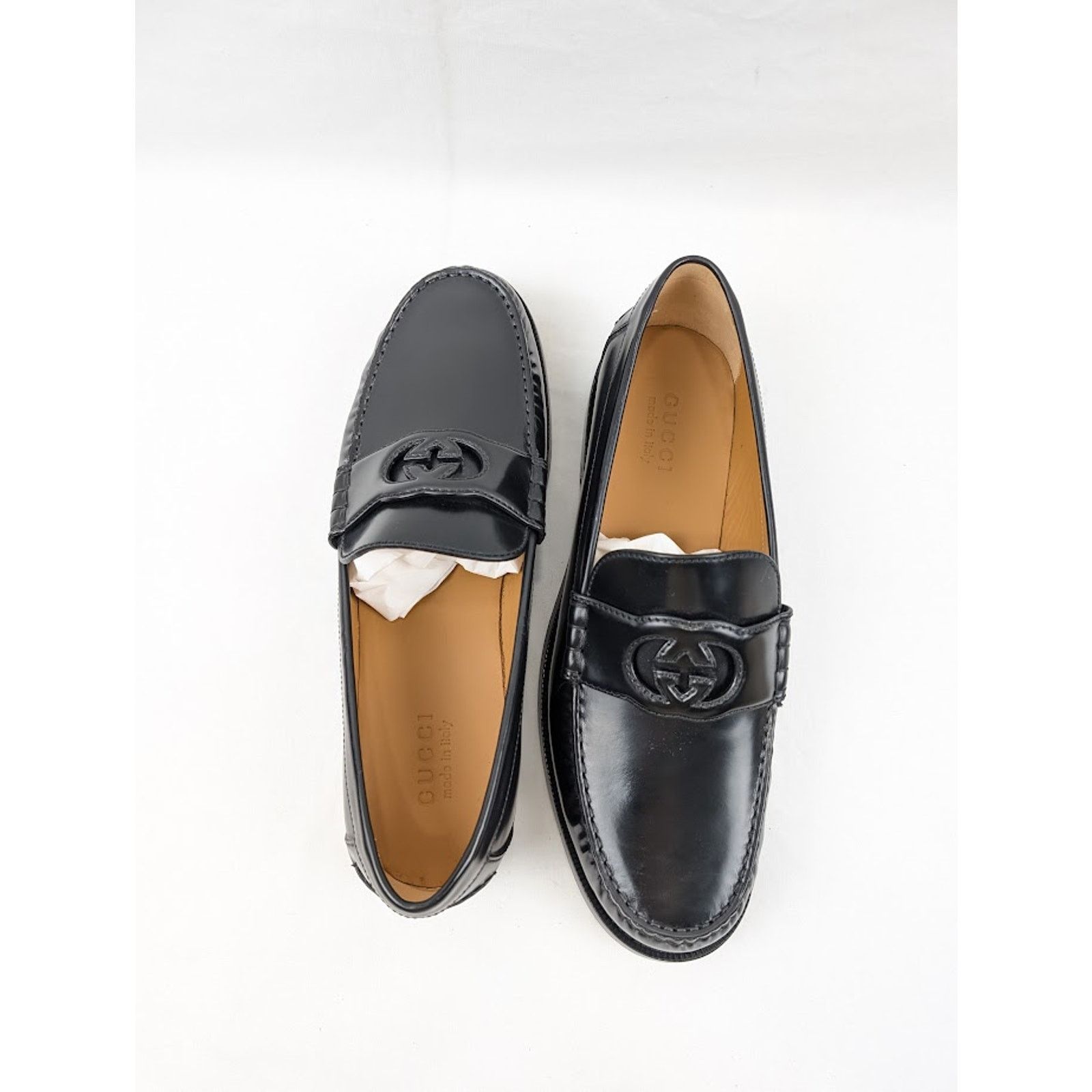Gucci o1rshd1 Interlocking G Loafers in Black Size US 10.5 / EU 43-44 - 18 Thumbnail