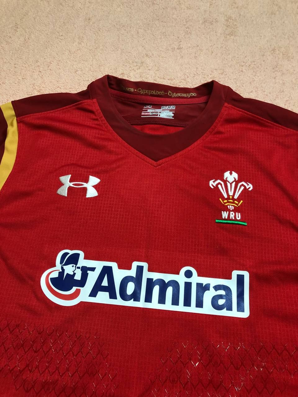 Under Armour WRU Wales National Rugby Under Armour Team Shirt Jersey Size US M / EU 48-50 / 2 - 6 Thumbnail