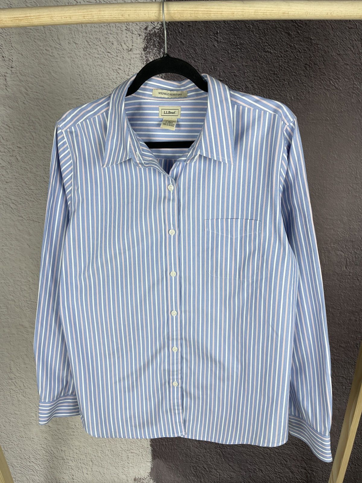 L.L. Bean L.L Bean wrinkle resistant striped long sleeve shirt Size US L / EU 52-54 / 3 - 2 Thumbnail