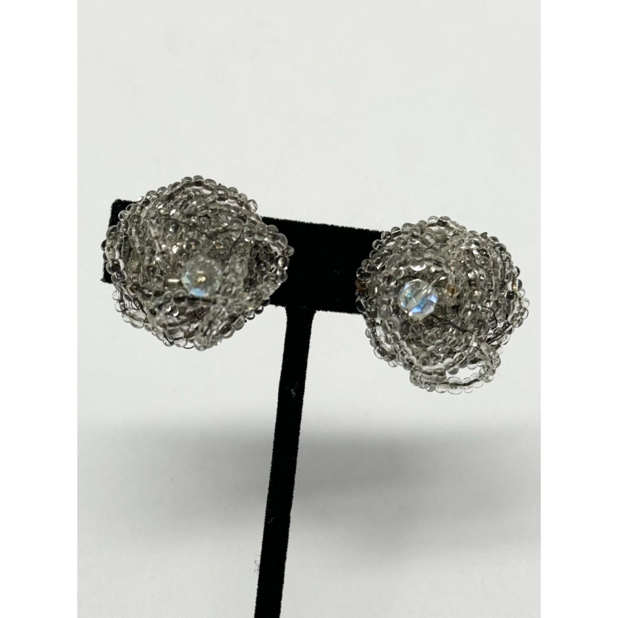 Vintage Vintage beaded crystal earrings Size ONE SIZE - 5 Thumbnail
