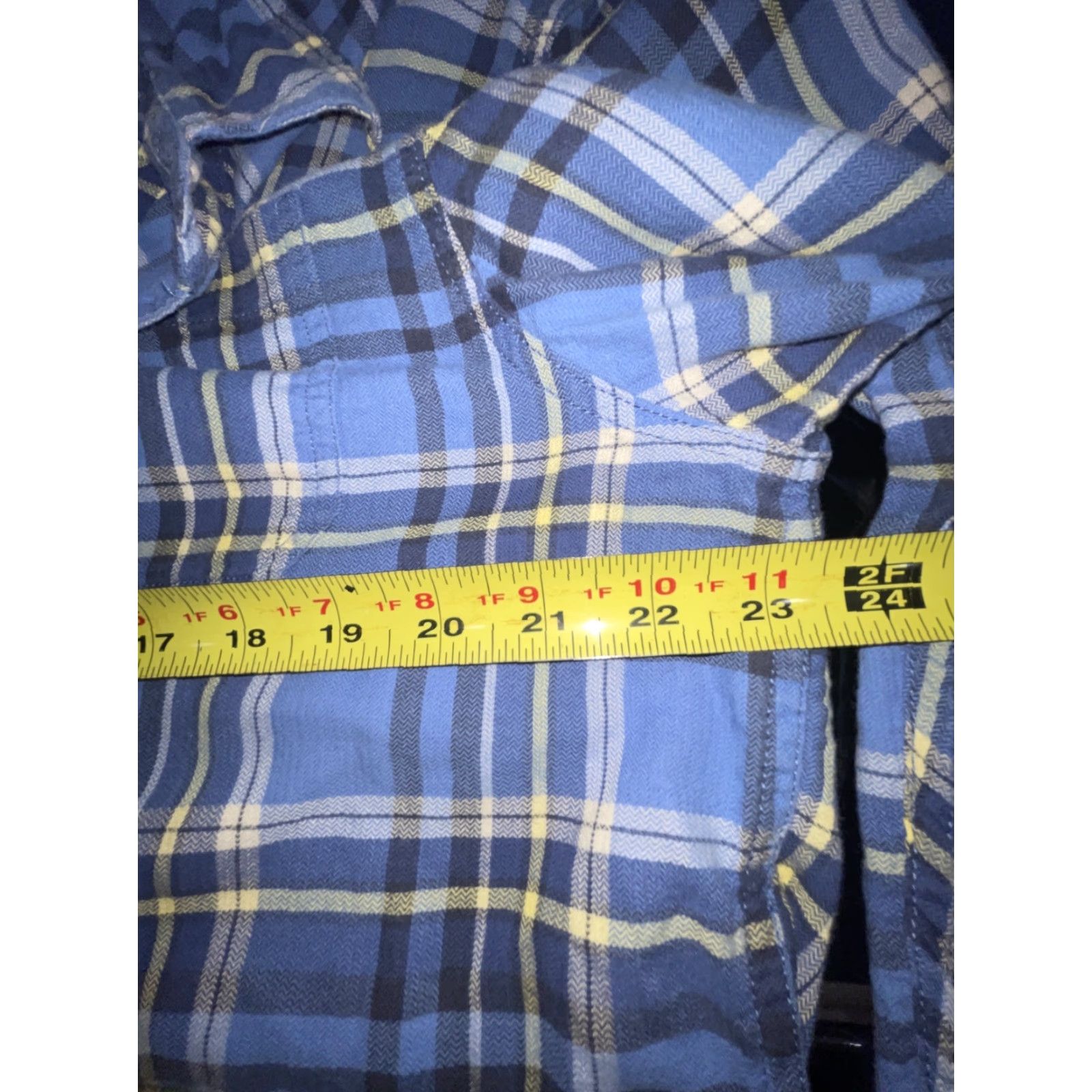 American Eagle Outfitters American Eagle Shirt Adult Large Blue Yellow Button Up Long Sleeve Mens Athletic Button-Front Plaid Closure Collared EUC Regular Size L Mens Size US L / EU 52-54 / 3 - 6 Thumbnail