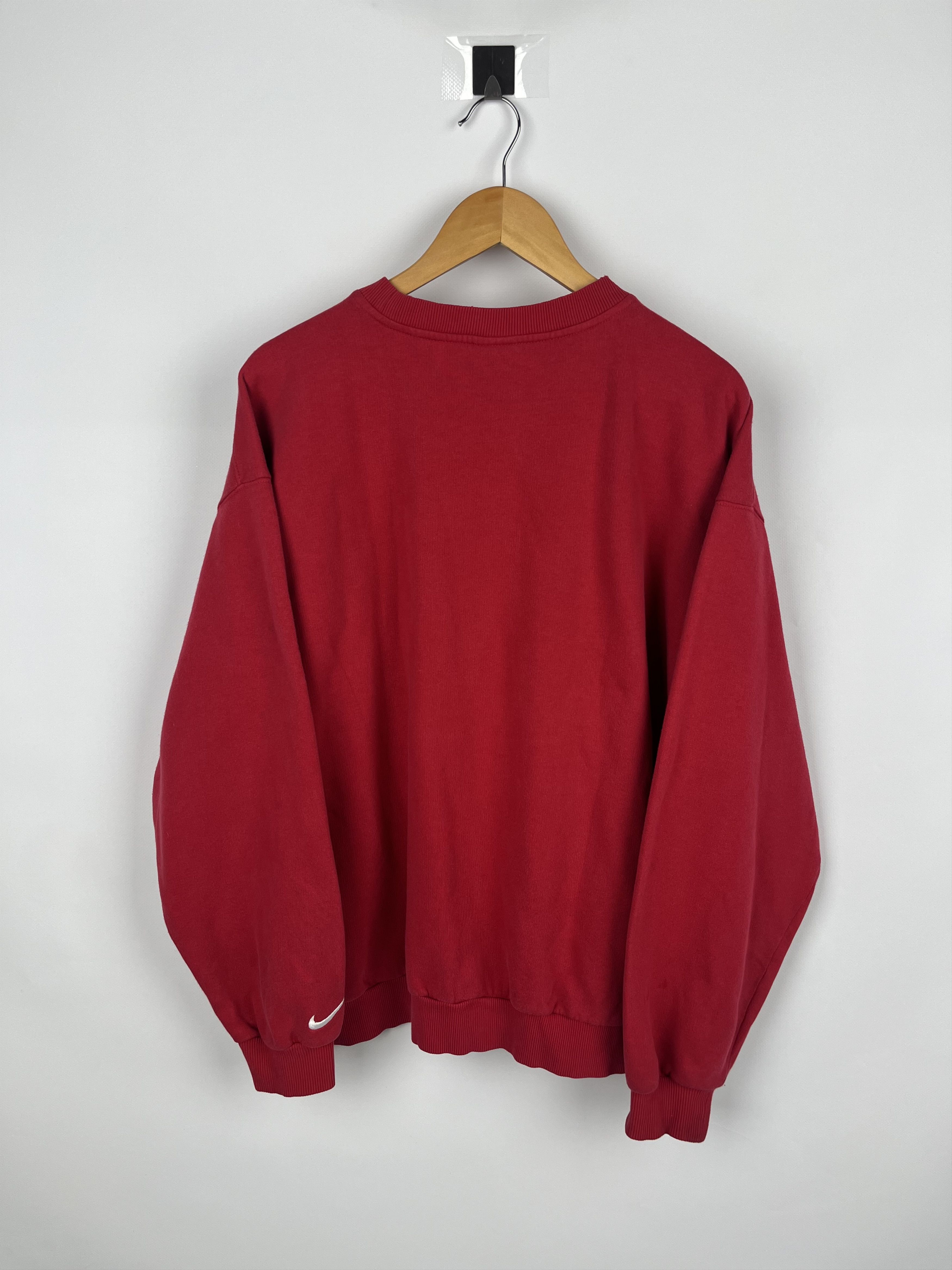 Nike Nike Vintage 90s Spell Out Sweatshirt Size XL Red Size US XL / EU 56 / 4 - 2 Thumbnail