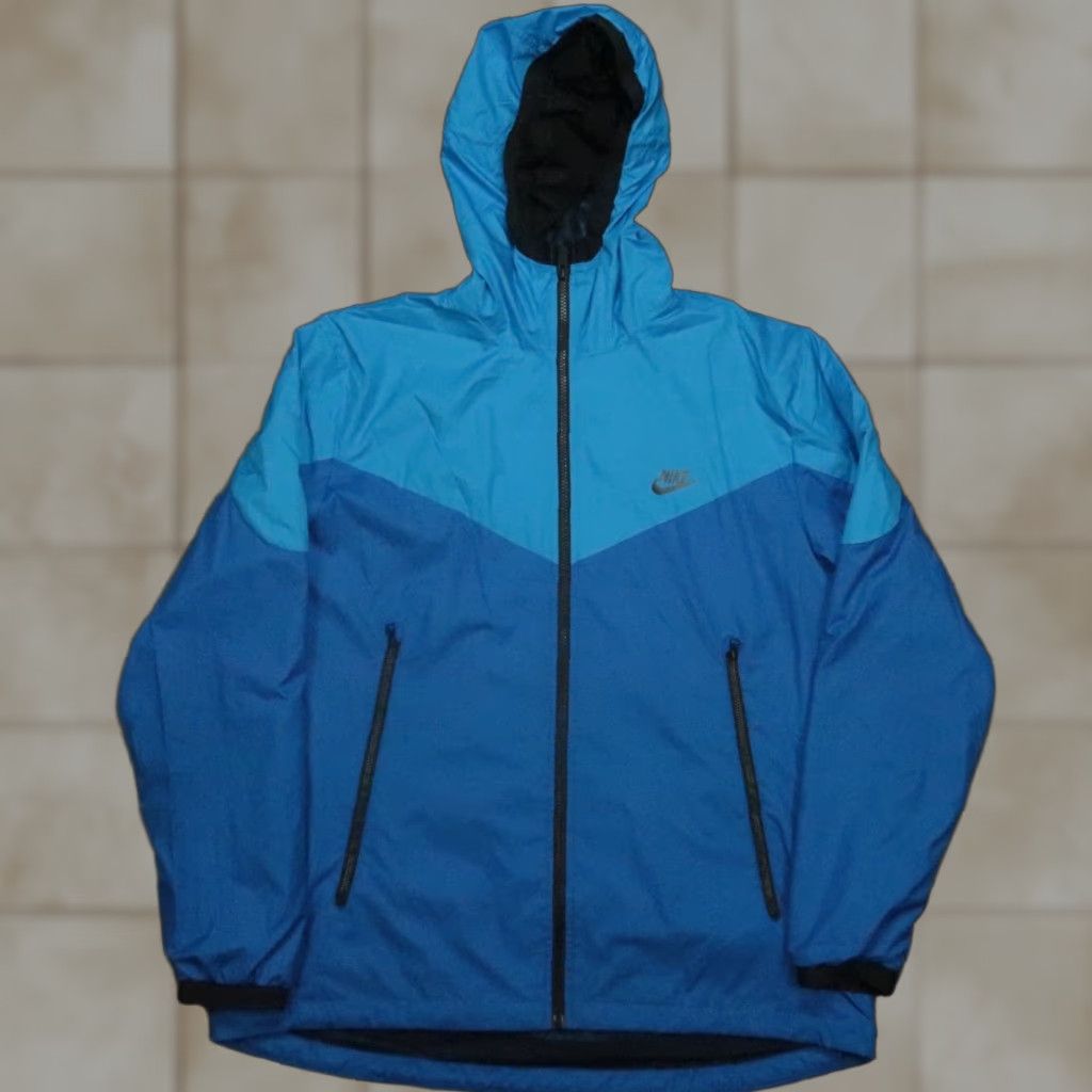 Nike Windrunner Jacket Mens Large Blue Hooded Full Zip Pocket Colorblock NSWZipFullWindrunner JacketMensLargeBlueHoodedFullZipPocketColorblockNike