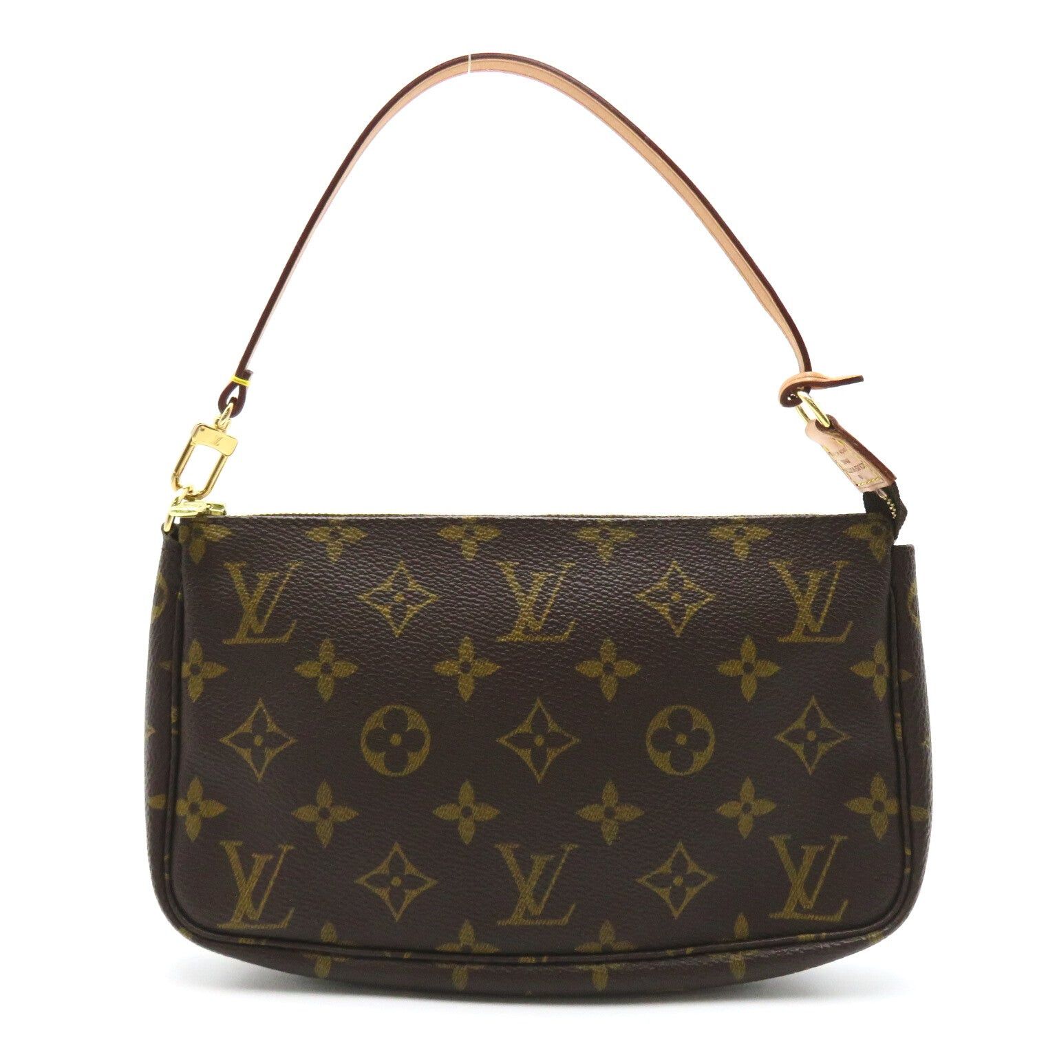 Louis Vuitton Louis Vuitton Pochette Accessoires Handbag Coated Canvas Monogram Brown Size ONE SIZE - 1 Thumbnail