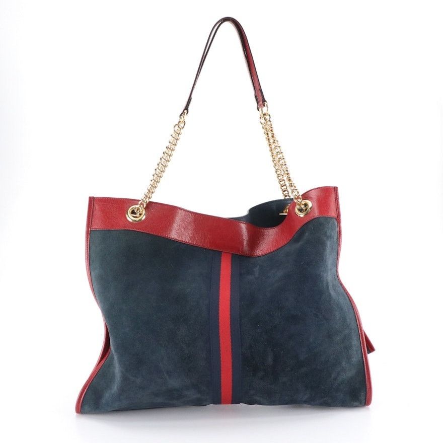 Gucci Gucci Maxi Rajah Tote Bag Suede & Leather Tiger Head Size ONE SIZE - 3 Thumbnail