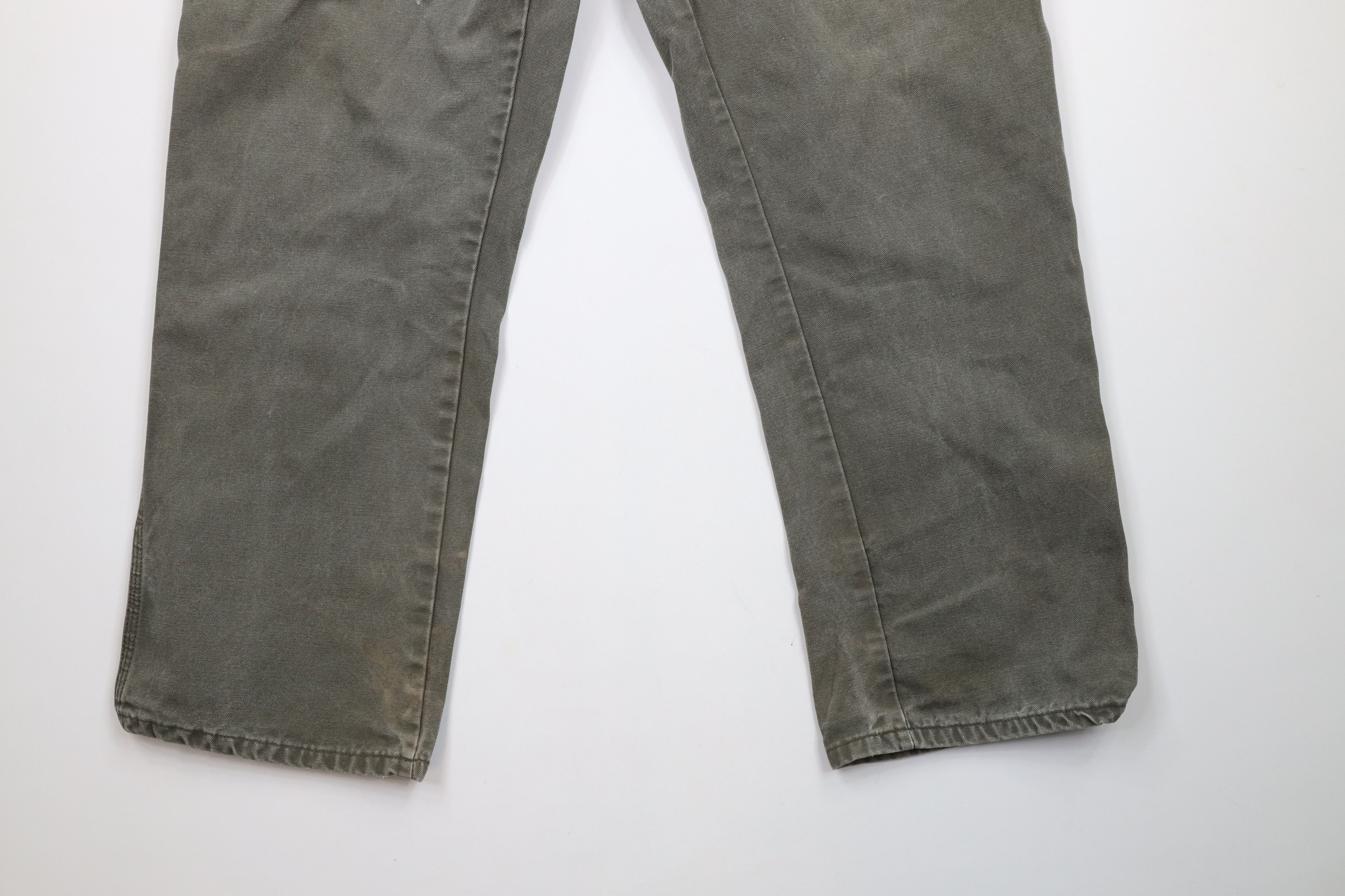Dickies × Vintage Vintage 90s Dickies Out Wide Leg Canvas Dungaree Pants Green Size US 42 / EU 58 - 4 Thumbnail