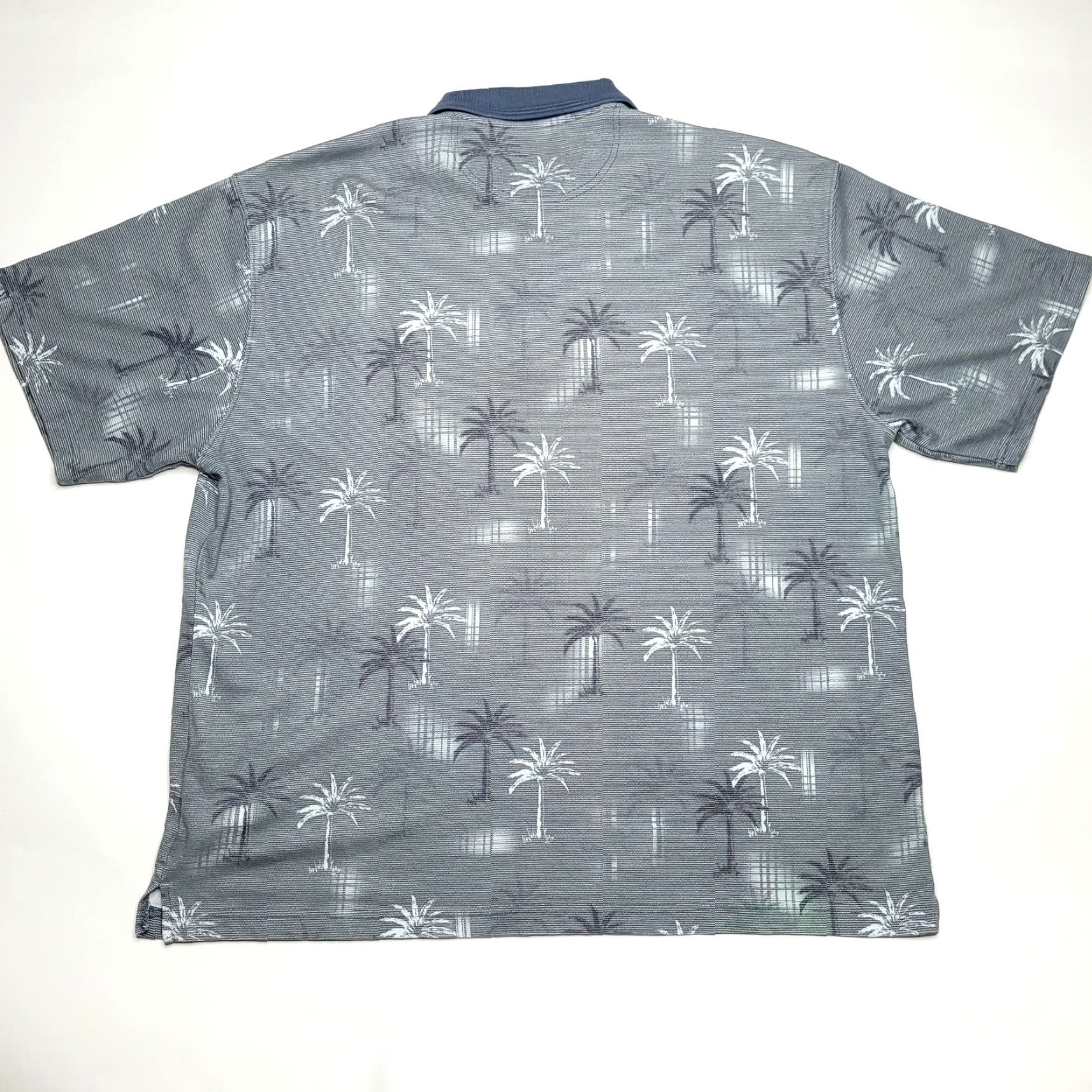 Vintage Trader Bay Hawaiian Gray Polo Shirt Adult XL Short Sleeve Button Casual Mens Size US XL / EU 56 / 4 - 5 Thumbnail