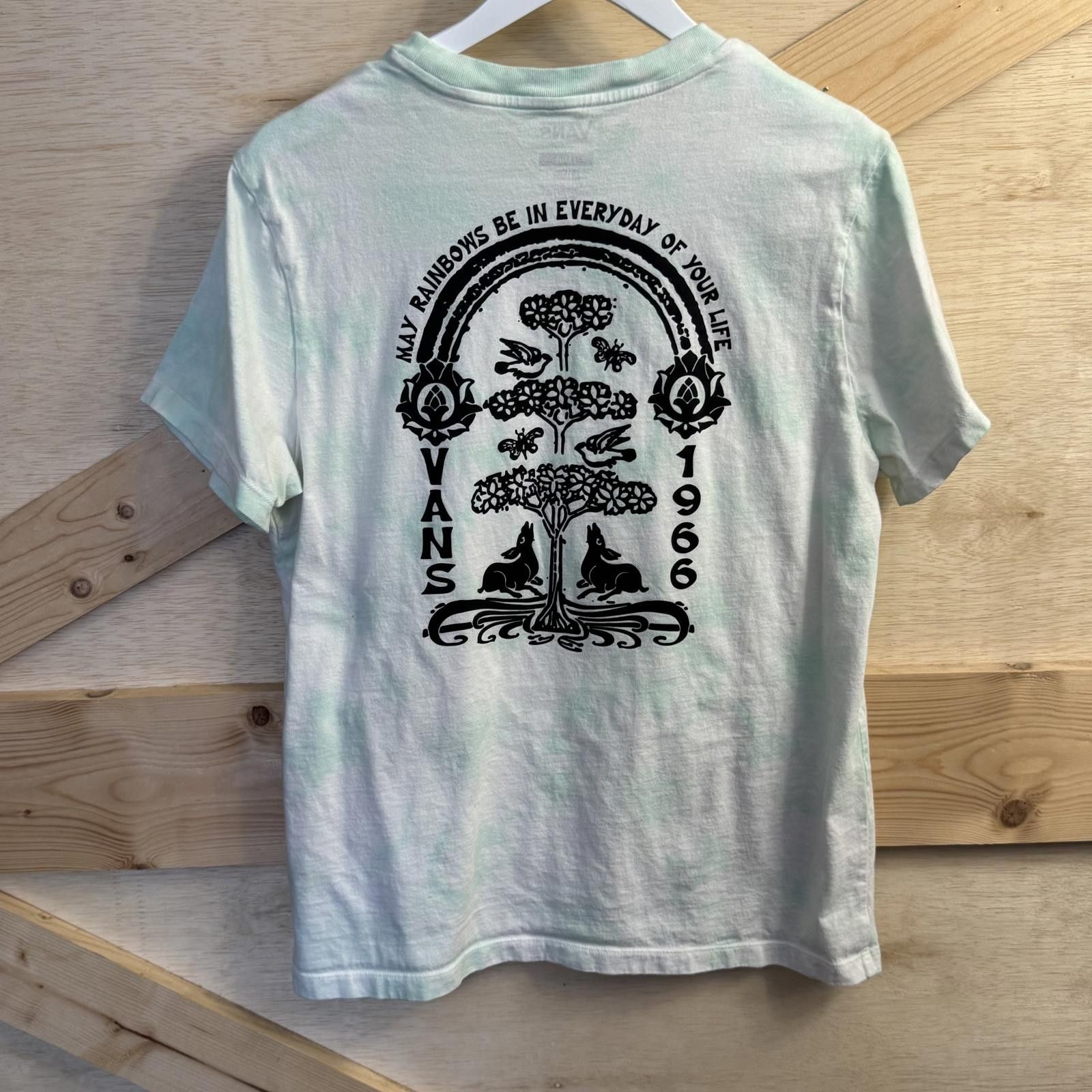 Designer Vans Everyday Rainbow Tie Dye Boyfriend T-Shirt Size L / US 10 / IT 46 - 1 Thumbnail