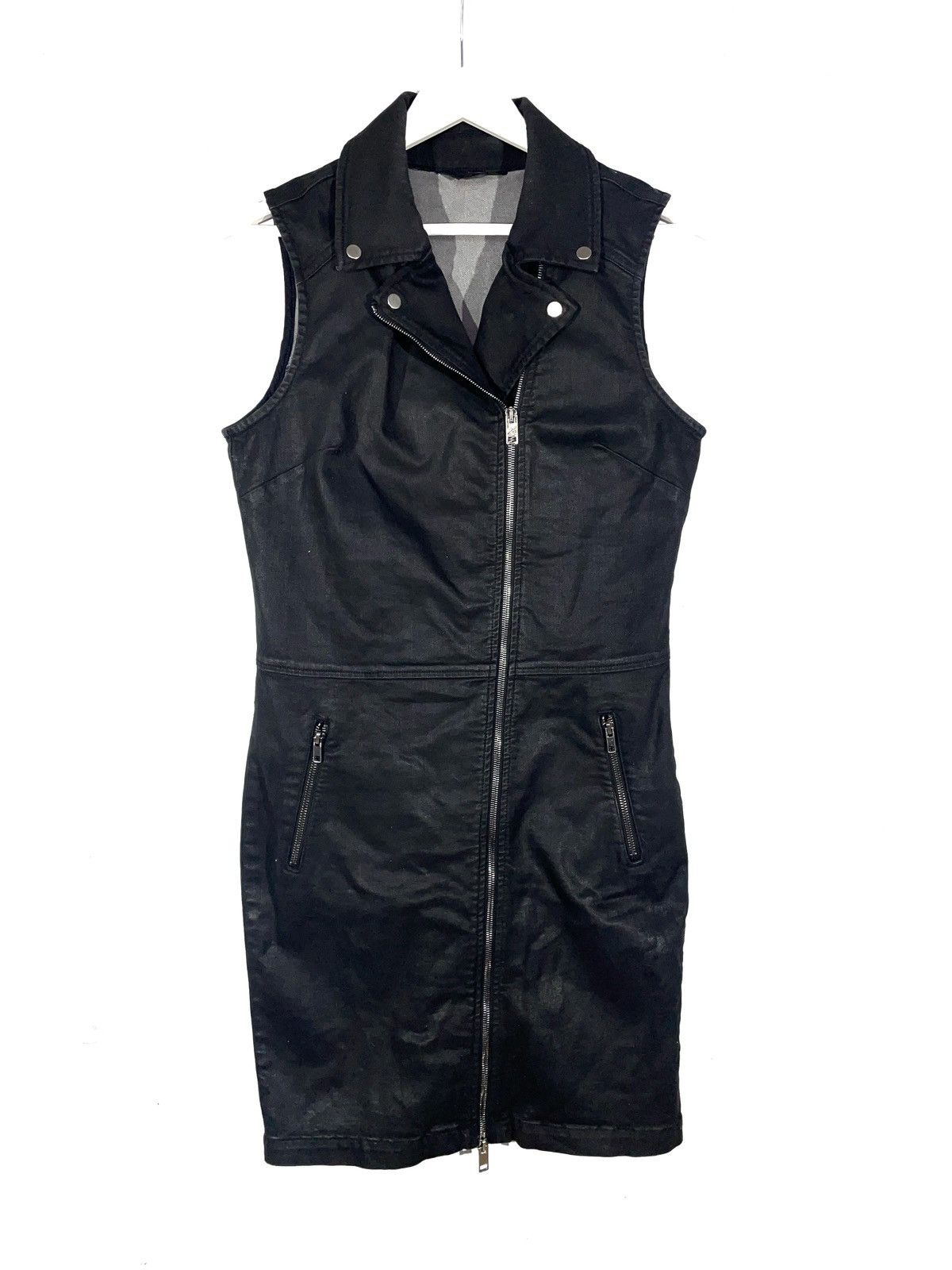 Designer × Diesel Diesel Women Black Denim Full Zip Dress Size L LAMPO Opium Size L / US 10 / IT 46 - 1 Thumbnail