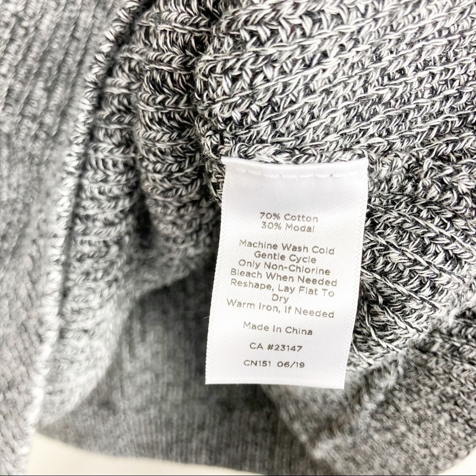 Other Talbots Heathered Gray Shawl Neck Knit Sweater Sz 1XP Size XL / US 12-14 / IT 48-50 - 4 Thumbnail