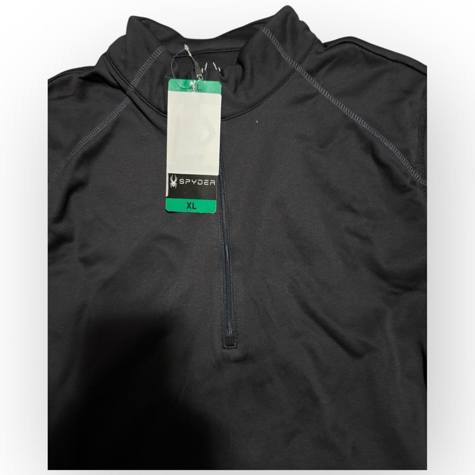 Spyder Spyder Mens 1/2 Zip Pullover Black, Size XL NWT - 143XL Size US XL / EU 56 / 4 - 2 Thumbnail