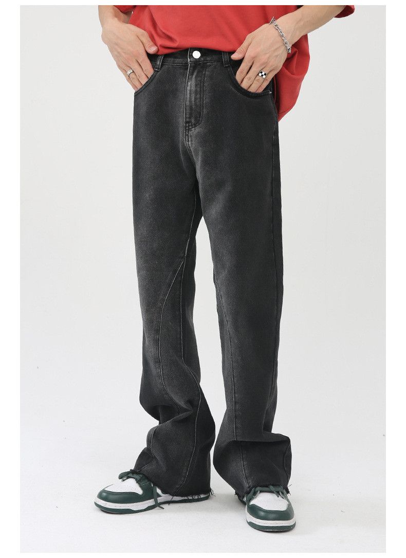 Japanese Brand × Jean Japanese gradient straight-leg casual flared raw-edge jeans Size US 33 - 2 Thumbnail