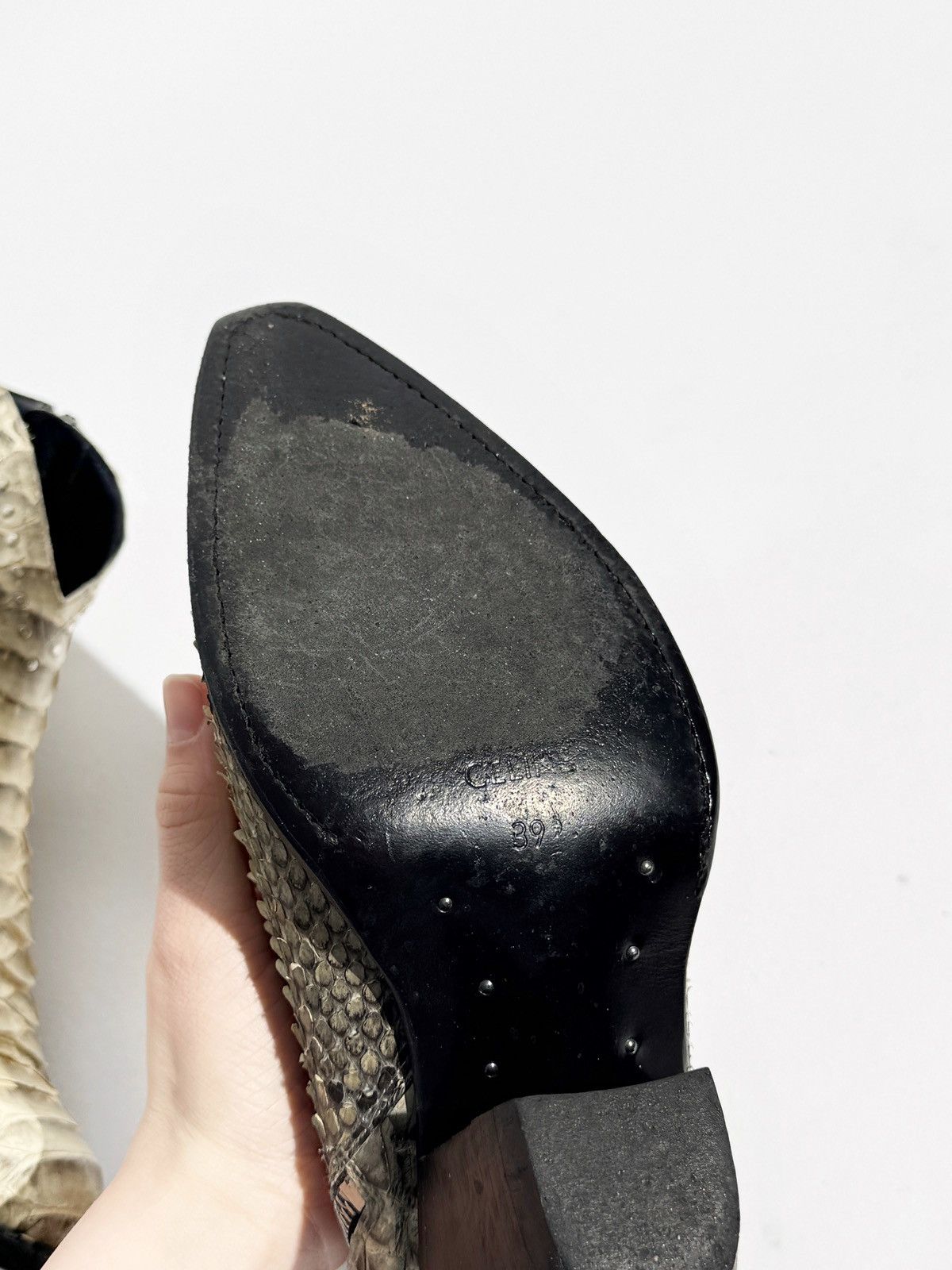 Celine SS20 Celine Snakeskin Berlin Cuban Heel Ankle Boots Size US 6 / EU 39 - 7 Thumbnail