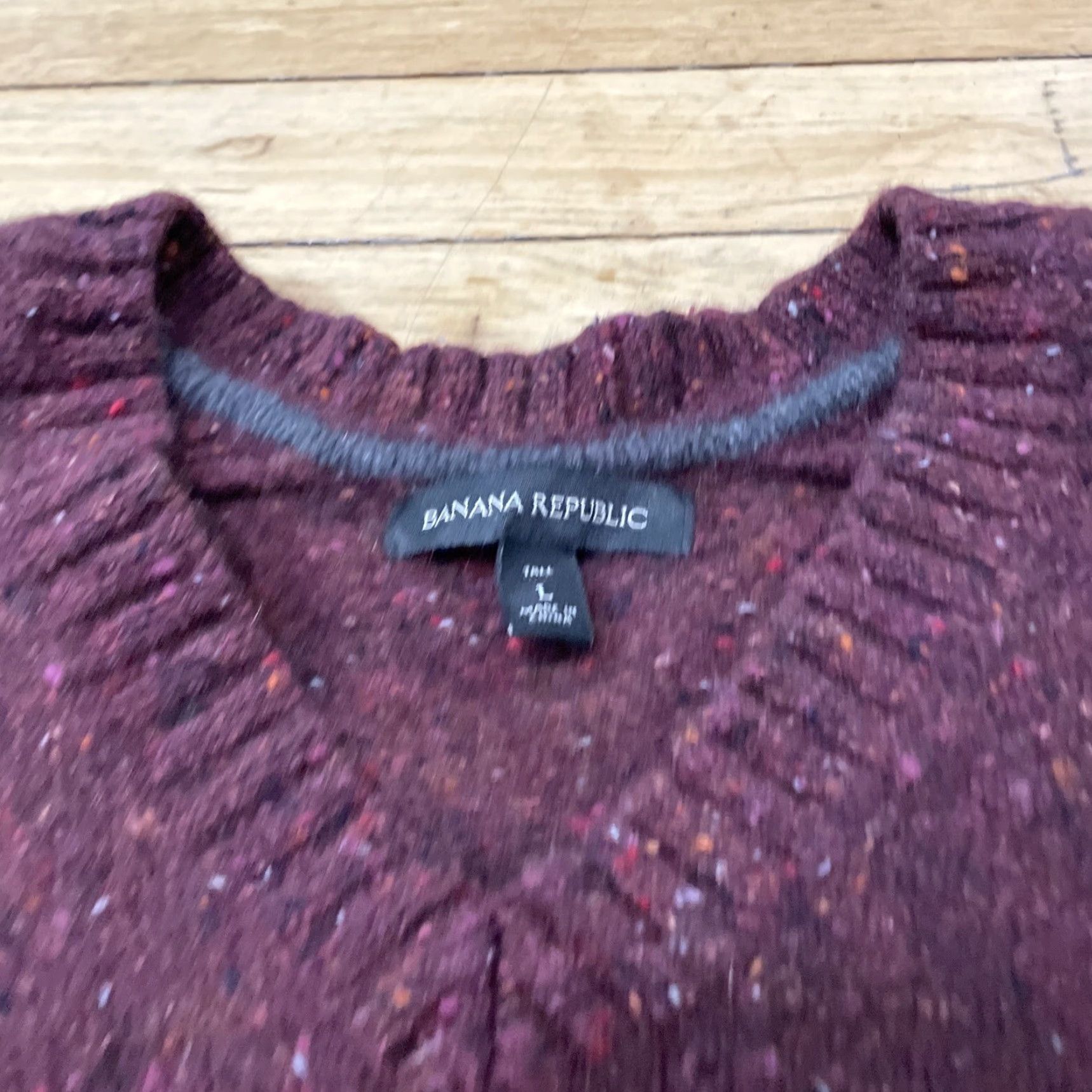 Banana Republic BANANA REPUBLIC Sweater Elbow Patches Wool Red L Unisex Adults Pullover Size L / US 10 / IT 46 - 5 Thumbnail