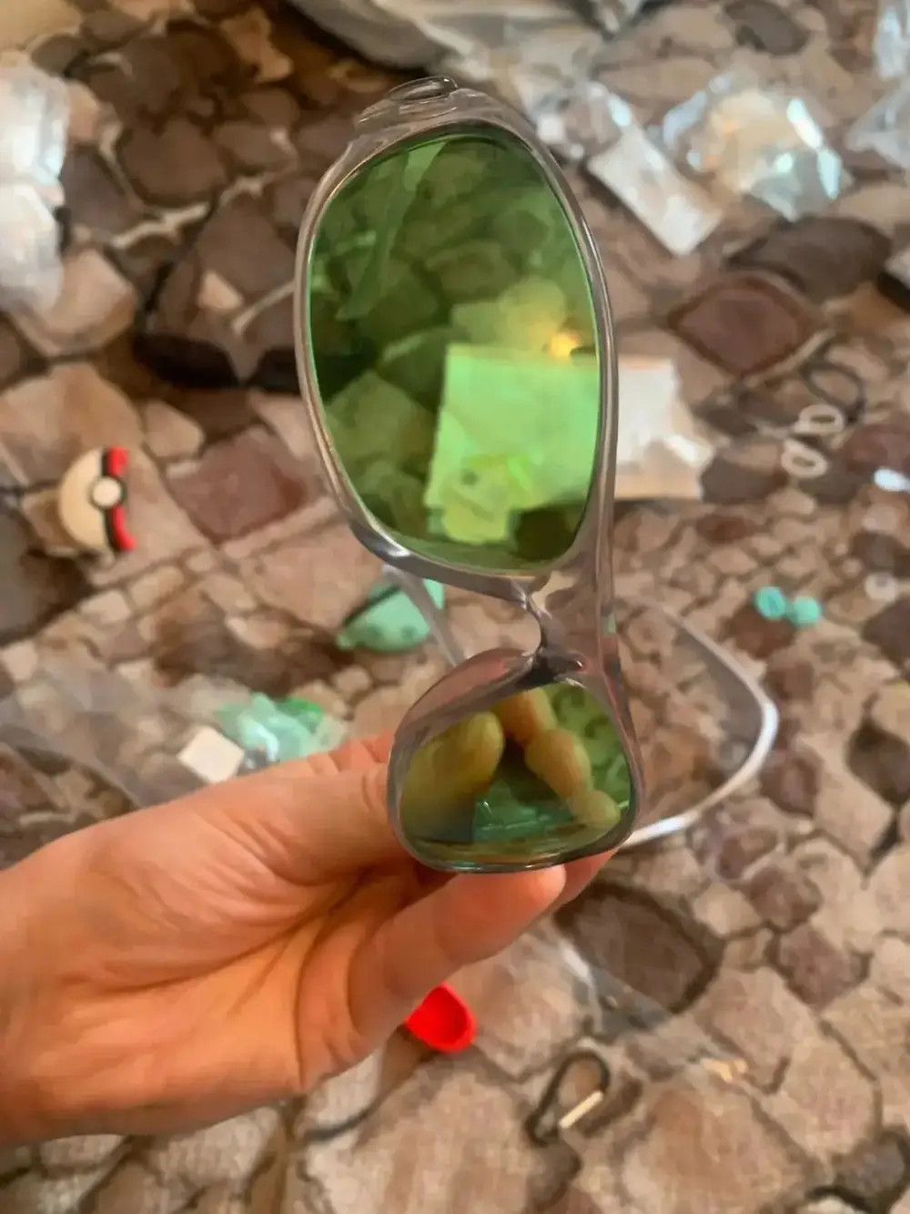 Electric Visual × Vintage Green vintage futuristic sunglasses y2k Size ONE SIZE - 3 Thumbnail
