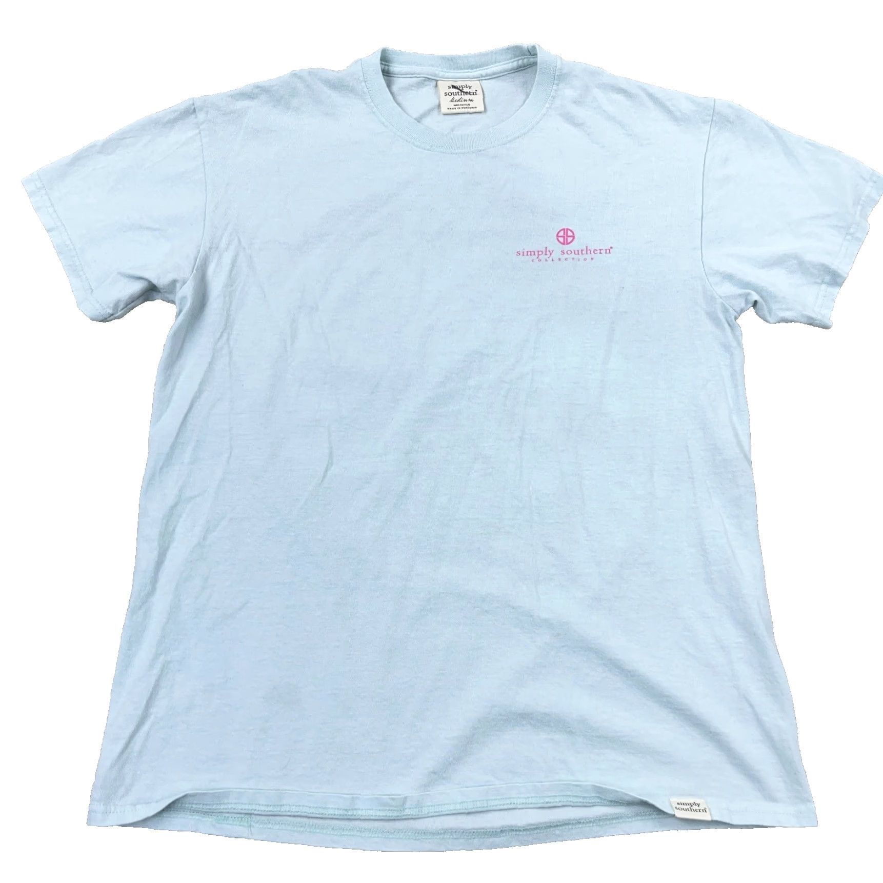 Vintage VINTAGE Simply Southern Shirt Women Medium Light Blue Tee Easter Egg Nome Chick Size M / US 6-8 / IT 42-44 - 2 Thumbnail