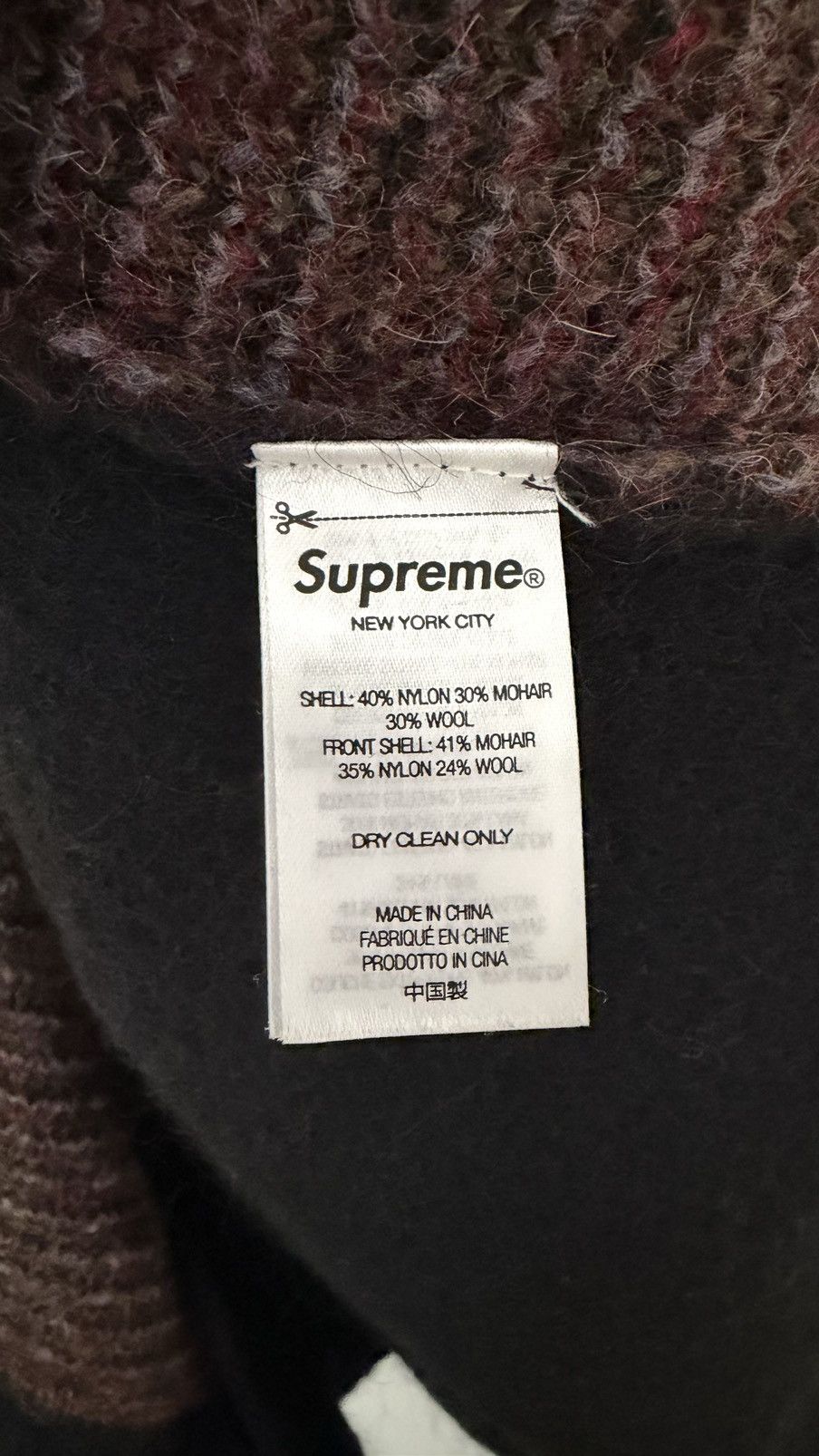 Supreme Supreme Brushed Grid Mohair Cardigan Size US L / EU 52-54 / 3 - 6 Thumbnail