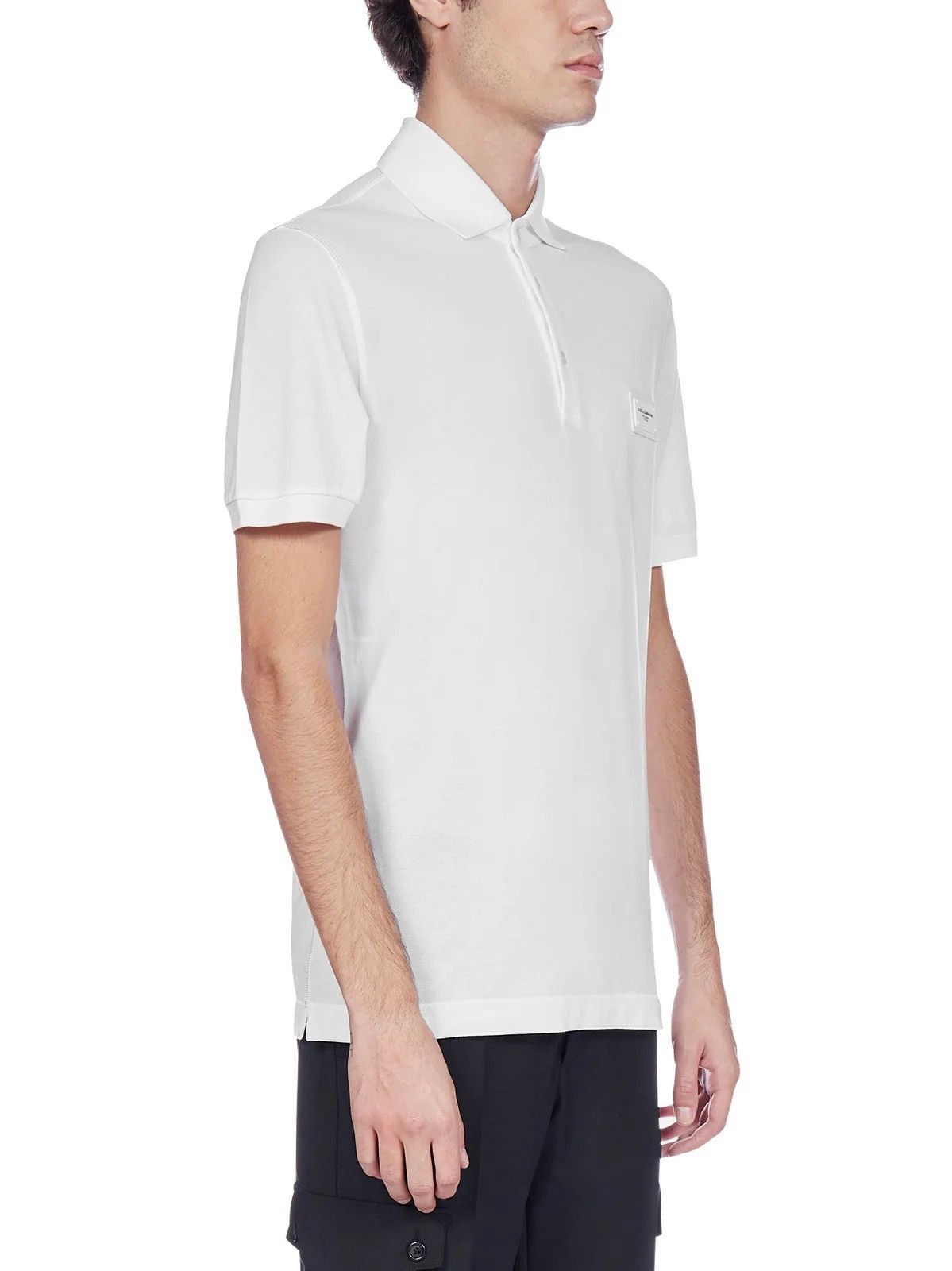 Dolce & Gabbana Dolce & Gabbana White Logo Plaque Polo Shirt New Size 52 Size US XXL / EU 58 / 5 - 3 Thumbnail
