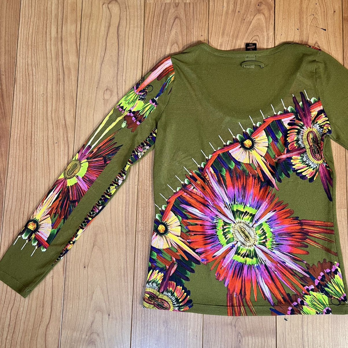 Jean Paul Gaultier John Paul Gaultier Soleil Floral Mesh Longsleeve Size ONE SIZE - 4 Thumbnail