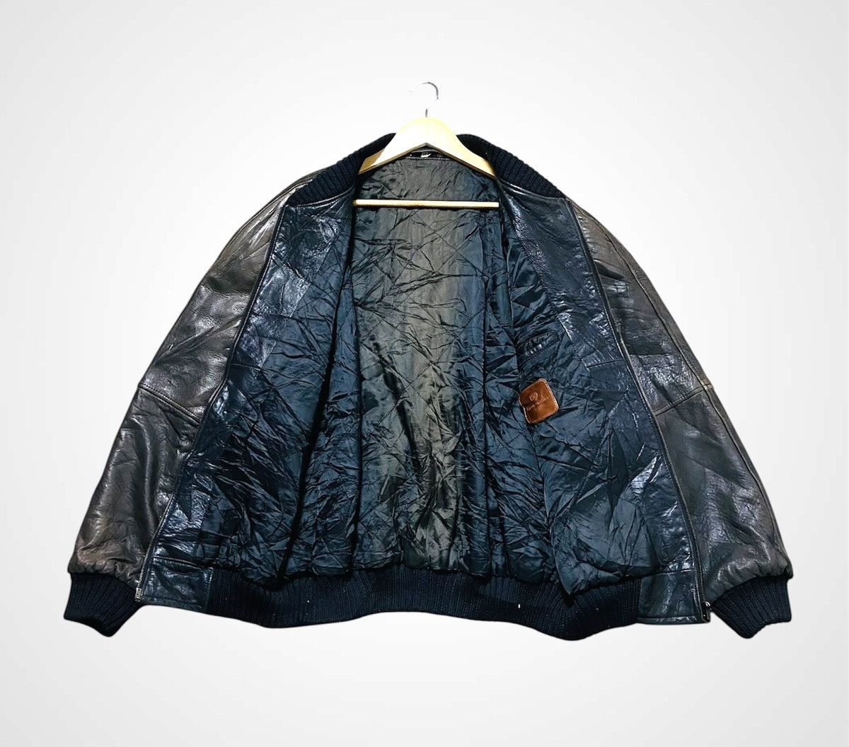 Ermenegildo Zegna Ermenegildo Zegna Leather Bomber Jacket (Made in Italy) Size US L / EU 52-54 / 3 - 4 Thumbnail