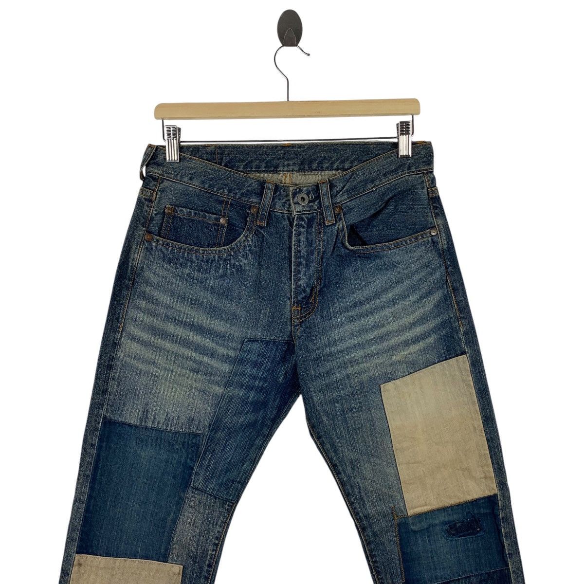 If Six Was Nine × Japanese Brand JAPANESEBRAND patchwork blue jeans Size US 30 / EU 46 - 2 Thumbnail
