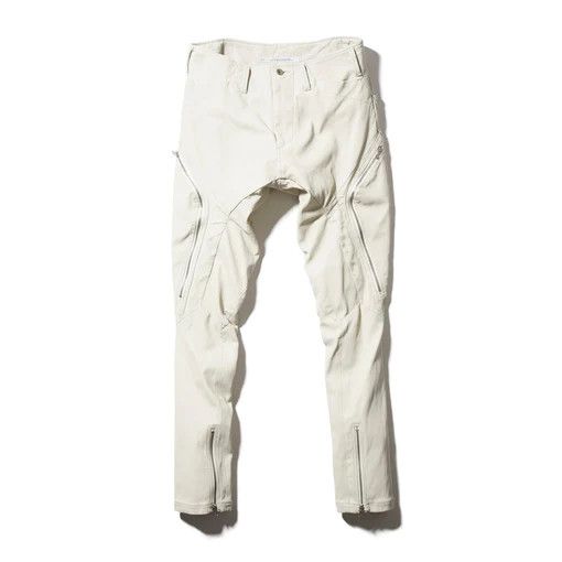 image of Avant Garde x Julius Ss23 “Gallu” Off White Stretch Cotton Skinny Pants, Men's (Size 34)