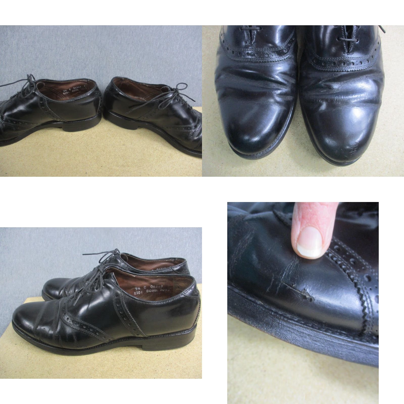 Allen Edmonds Allen Edmonds Dress Shoes Mens 9.5 C Black Cap Toe Oxford Leather Shoes Size ONE SIZE - 8 Thumbnail